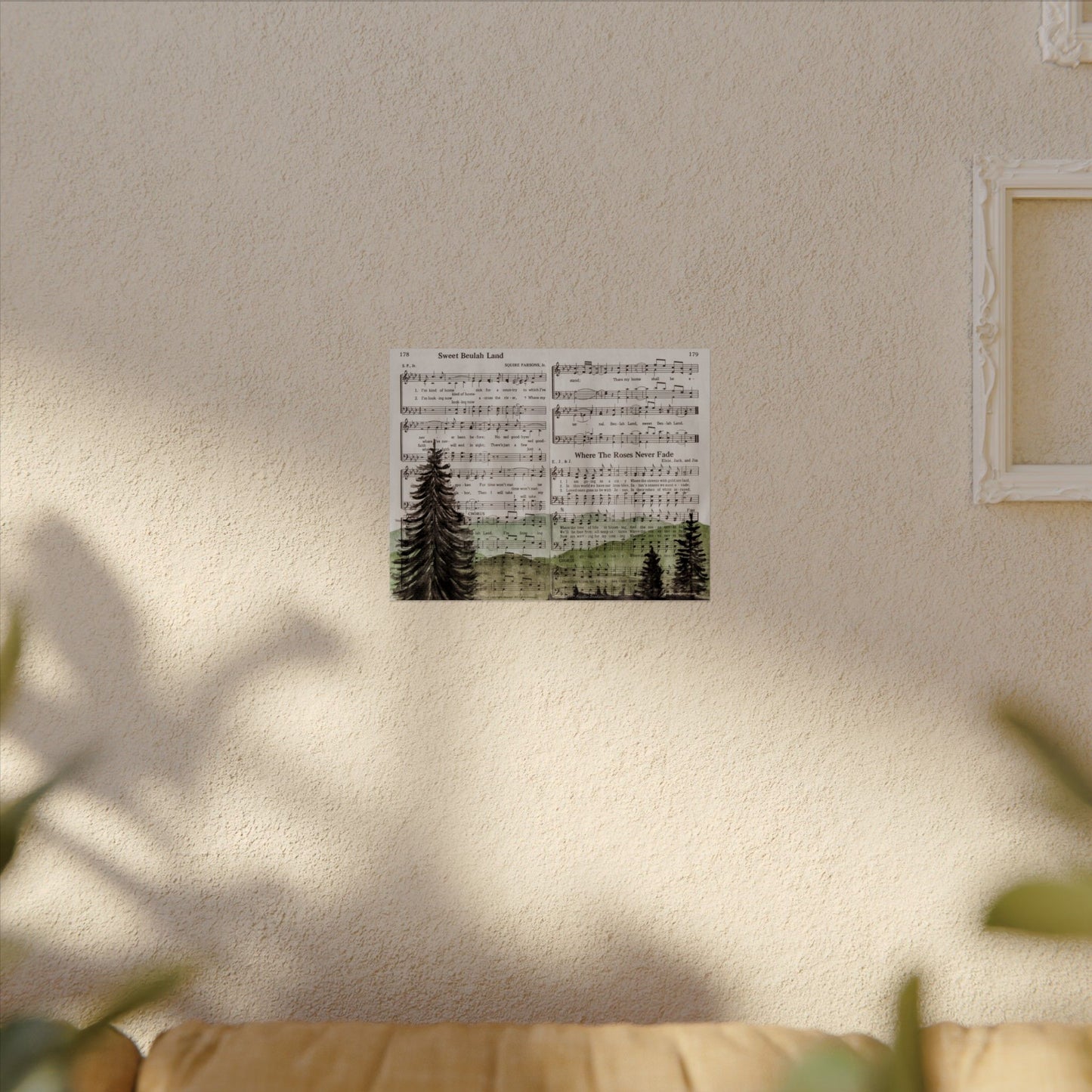 Sweet Beulah Land Textured Watercolor Matte Poster