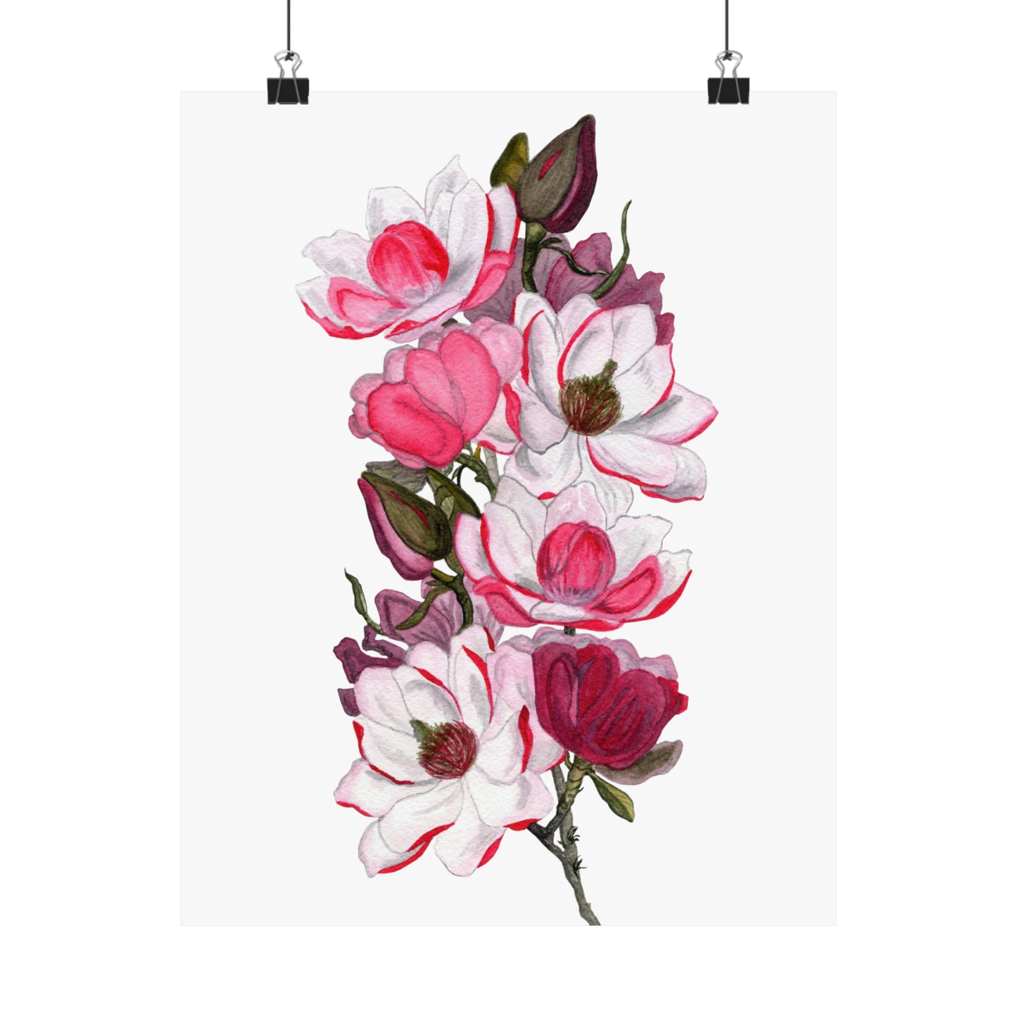 Pink Magnolias Matte Vertical Posters