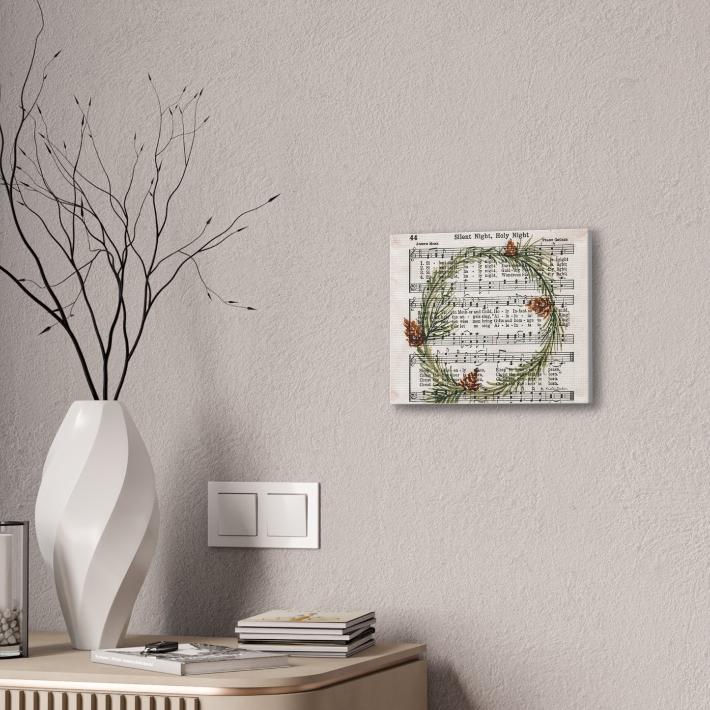 Silent Night Hymn Canvas