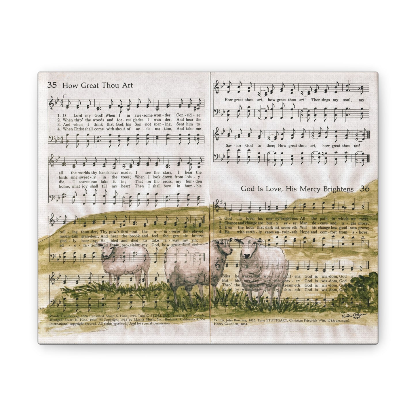 How Great Thou Art Hymn Canvas