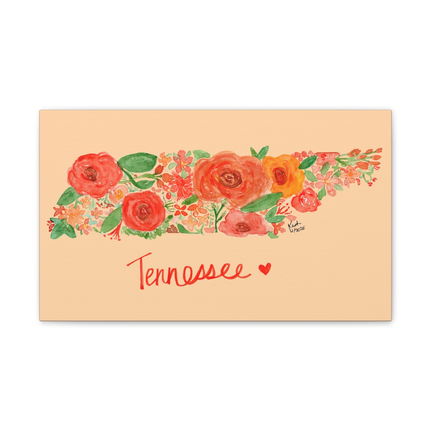 Floral Tennessee Canvas