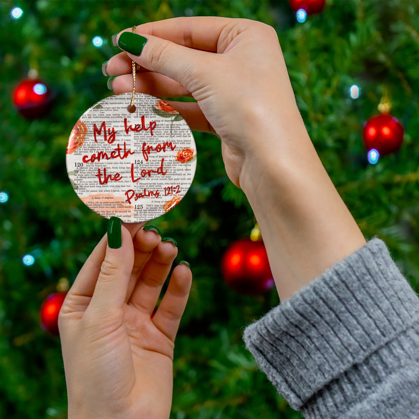 Psalms 121:2 Ceramic Ornament