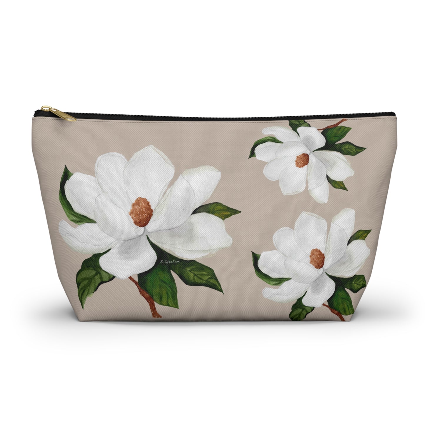 White Magnolia Accessory Pouch