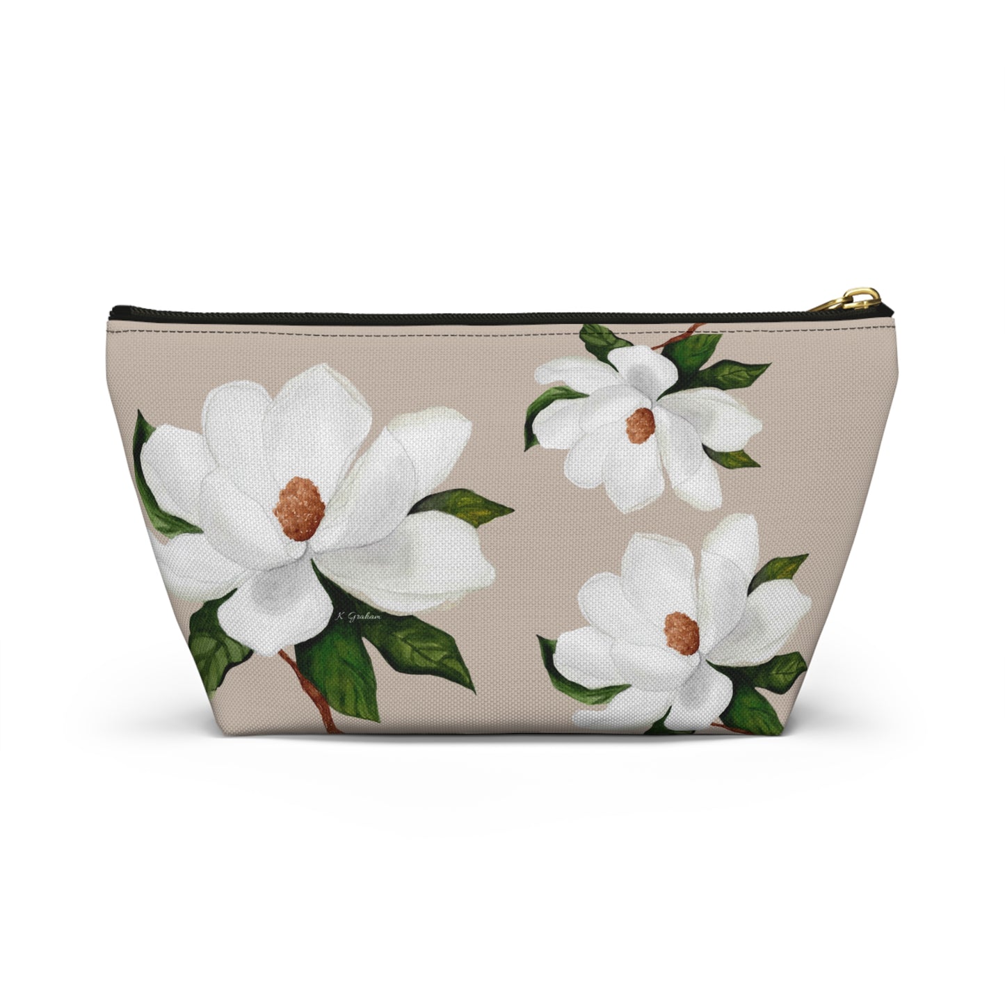 White Magnolia Accessory Pouch