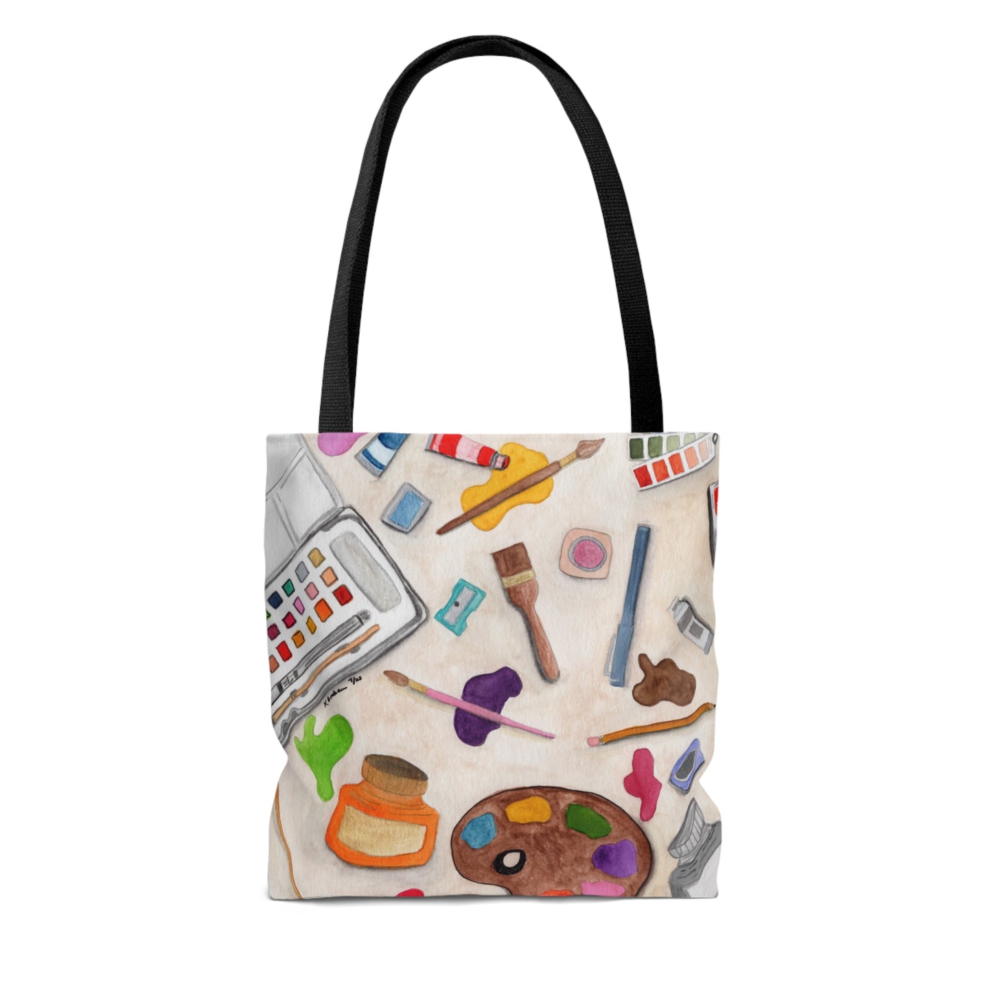 Watercolor Supplies Tote Bag