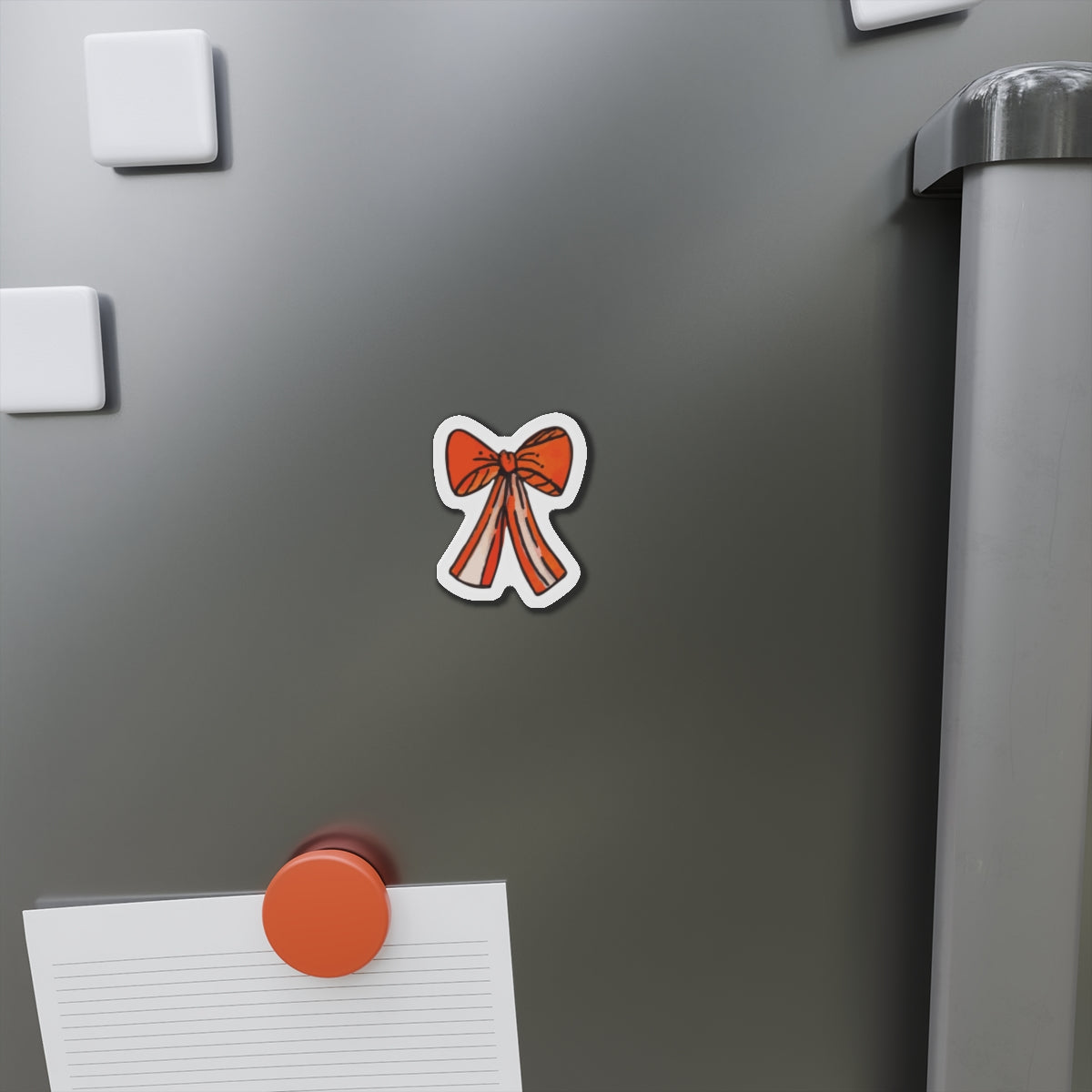 Cheerful Orange Watercolor Die-Cut Magnet
