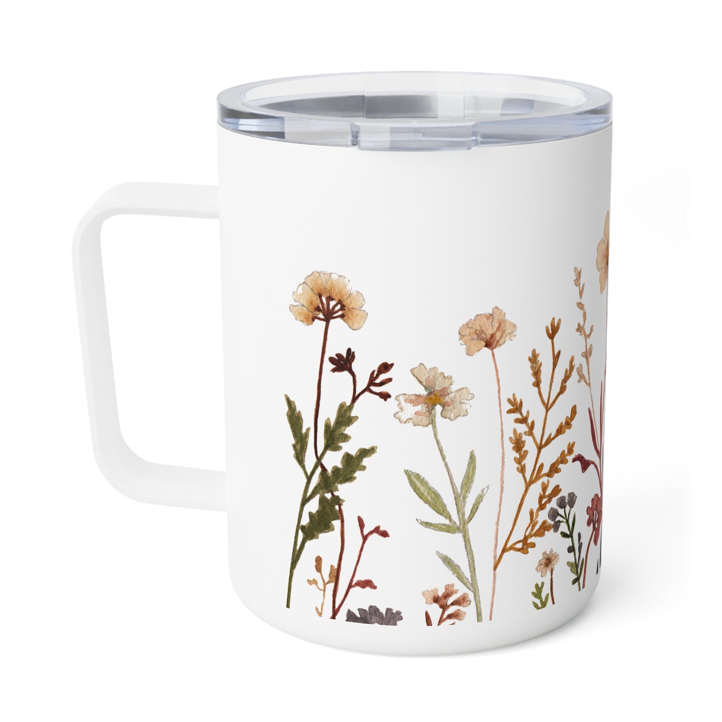Neutral Wildflowers Insulated Coffee Mug, 10oz