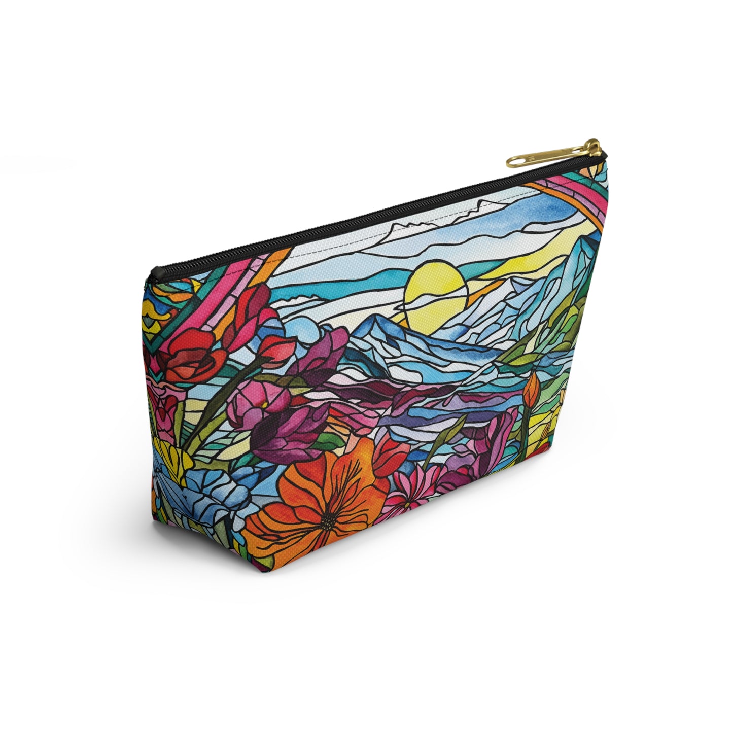 Watercolor Stained Glass Accessory Pouch