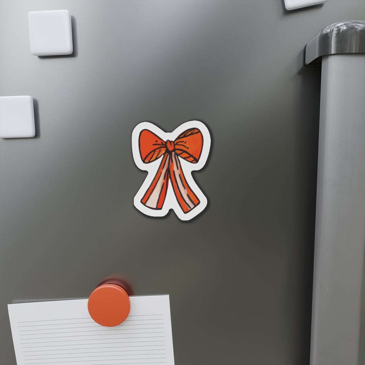 Cheerful Orange Watercolor Die-Cut Magnet