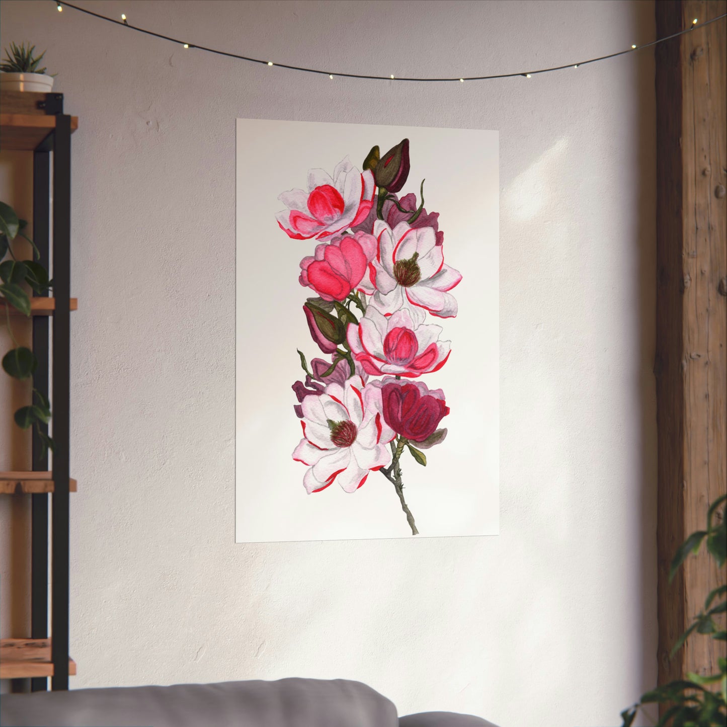 Pink Magnolias Matte Vertical Posters