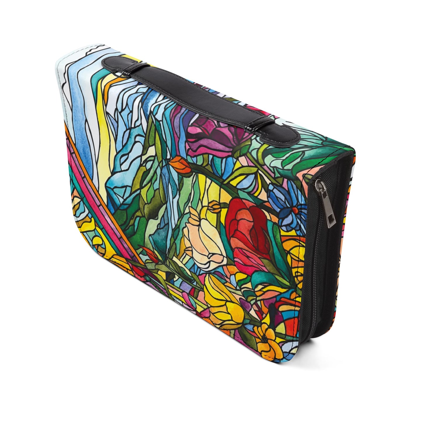 Watercolor Stained Glass Bible Cover