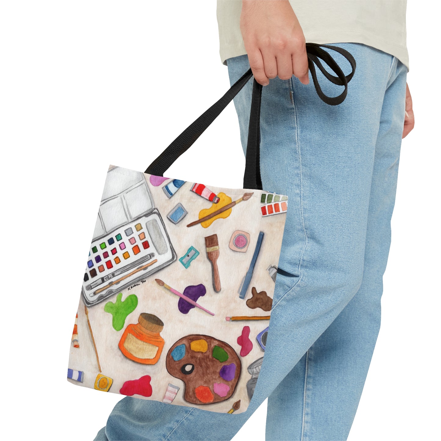 Watercolor Supplies Tote Bag