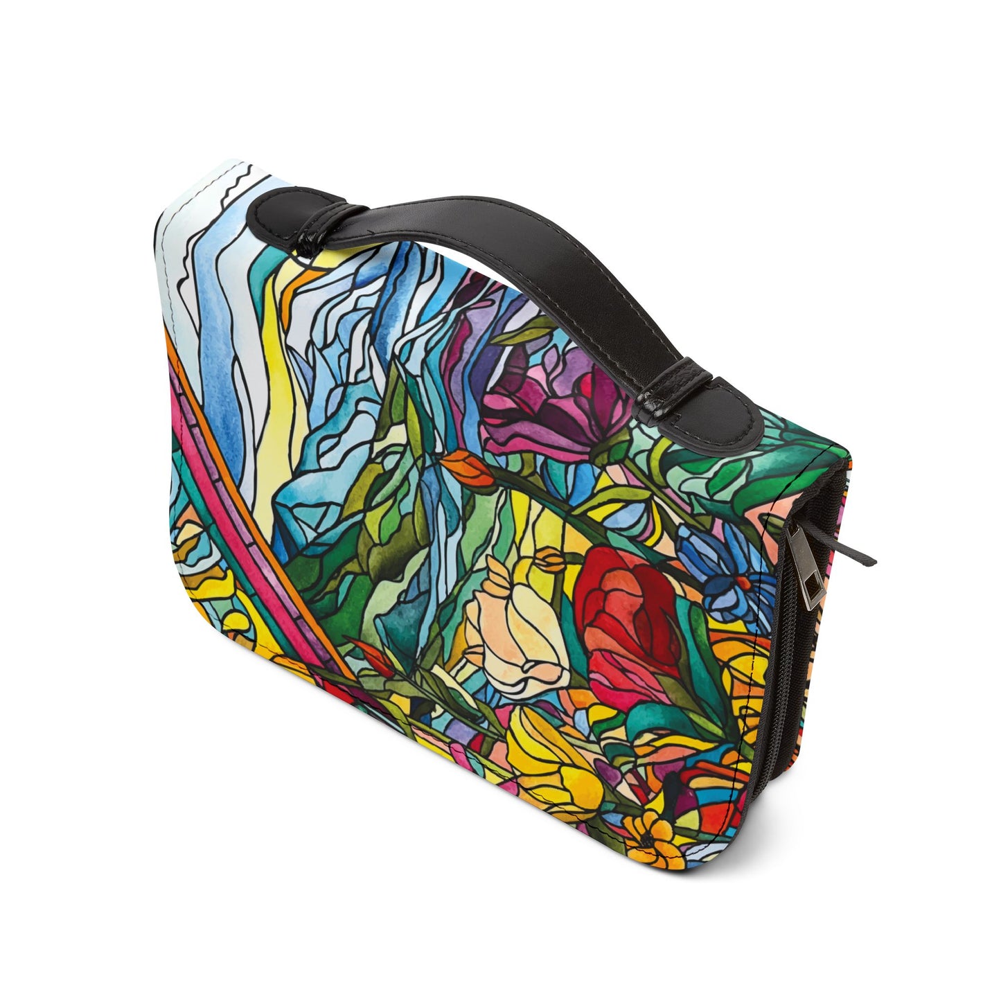 Watercolor Stained Glass Bible Cover