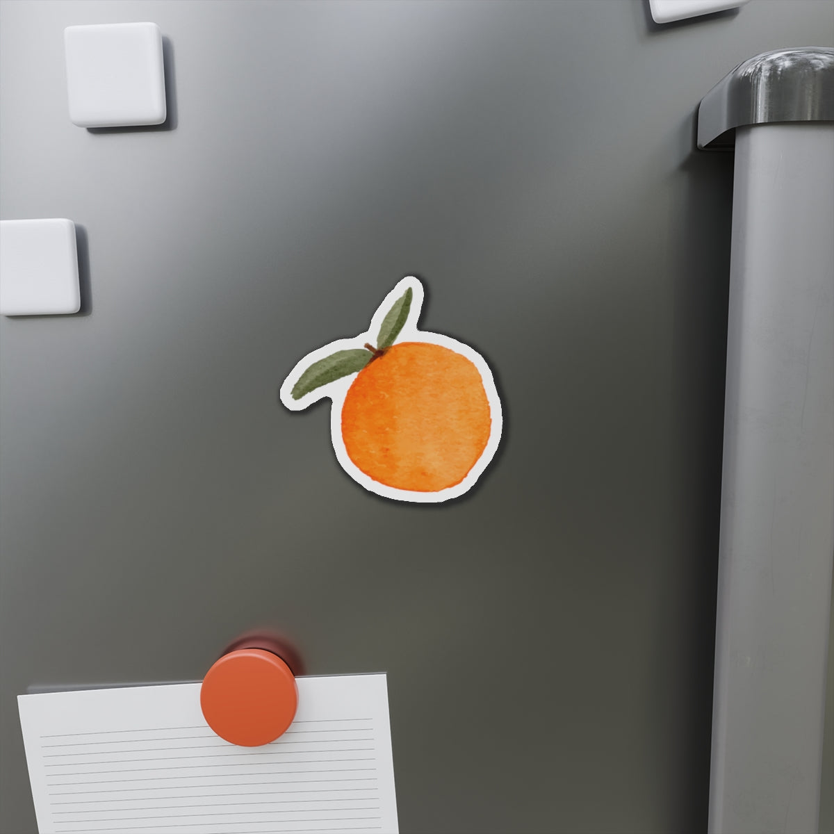 Watercolor Orange Die-Cut Magnet