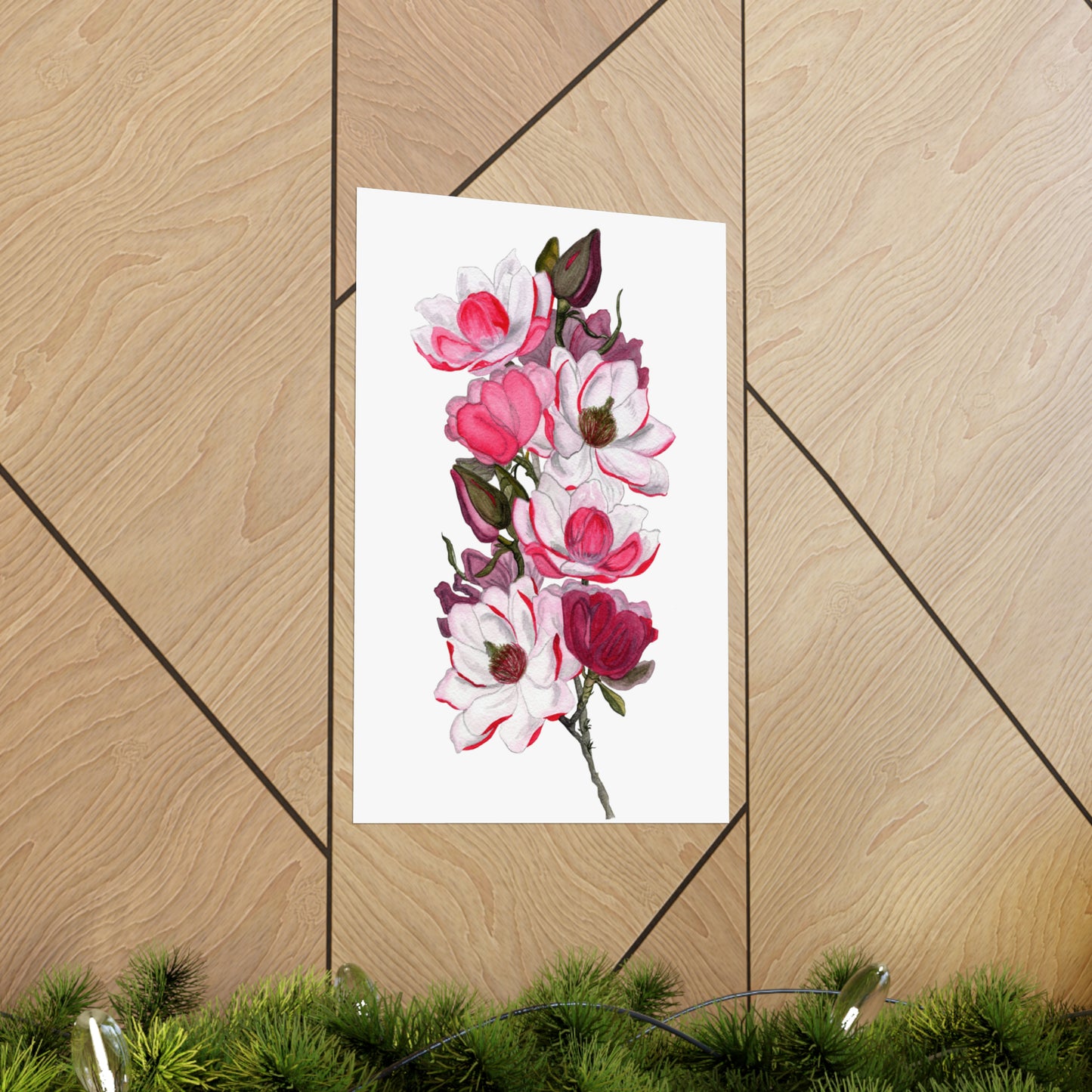 Pink Magnolias Matte Vertical Posters