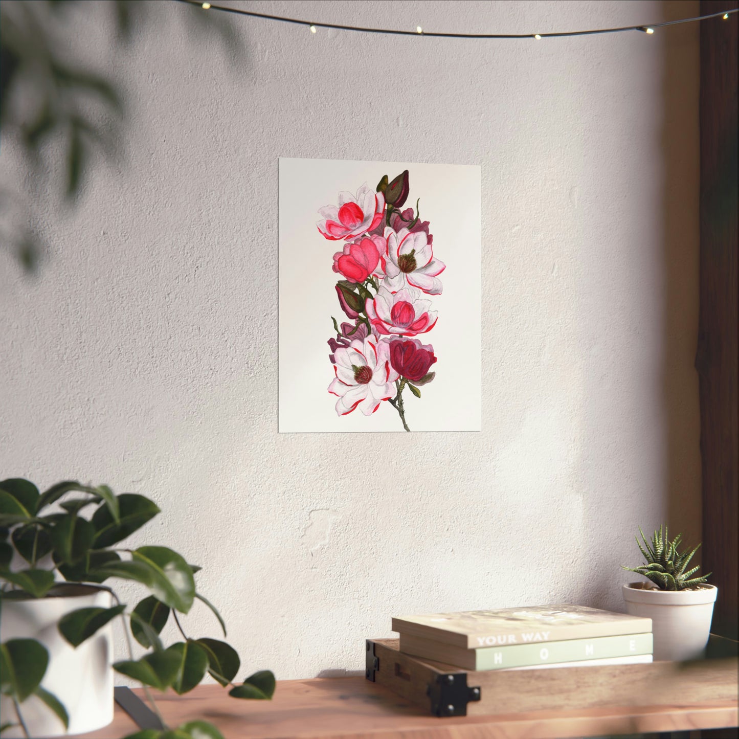Pink Magnolias Matte Vertical Posters