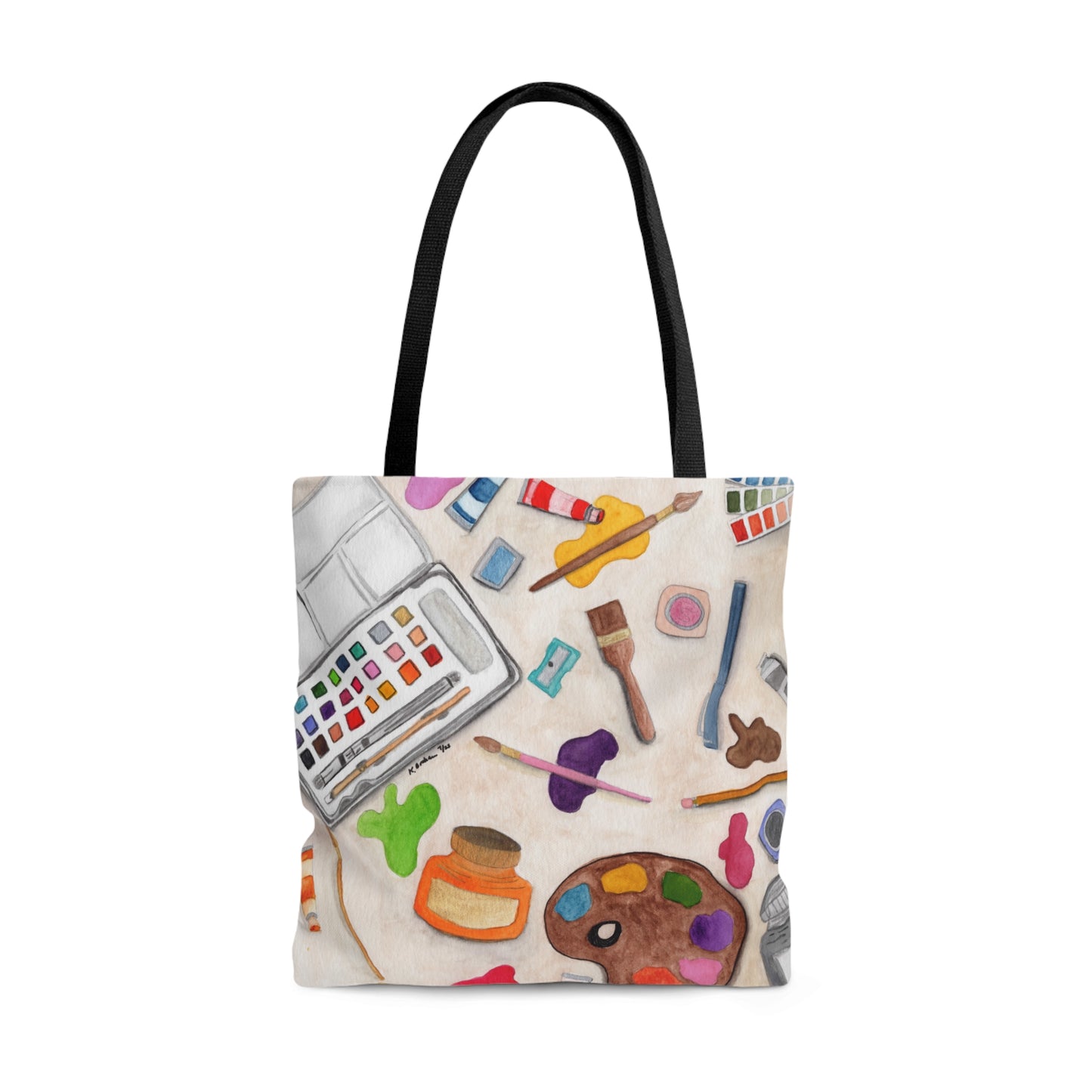 Watercolor Supplies Tote Bag