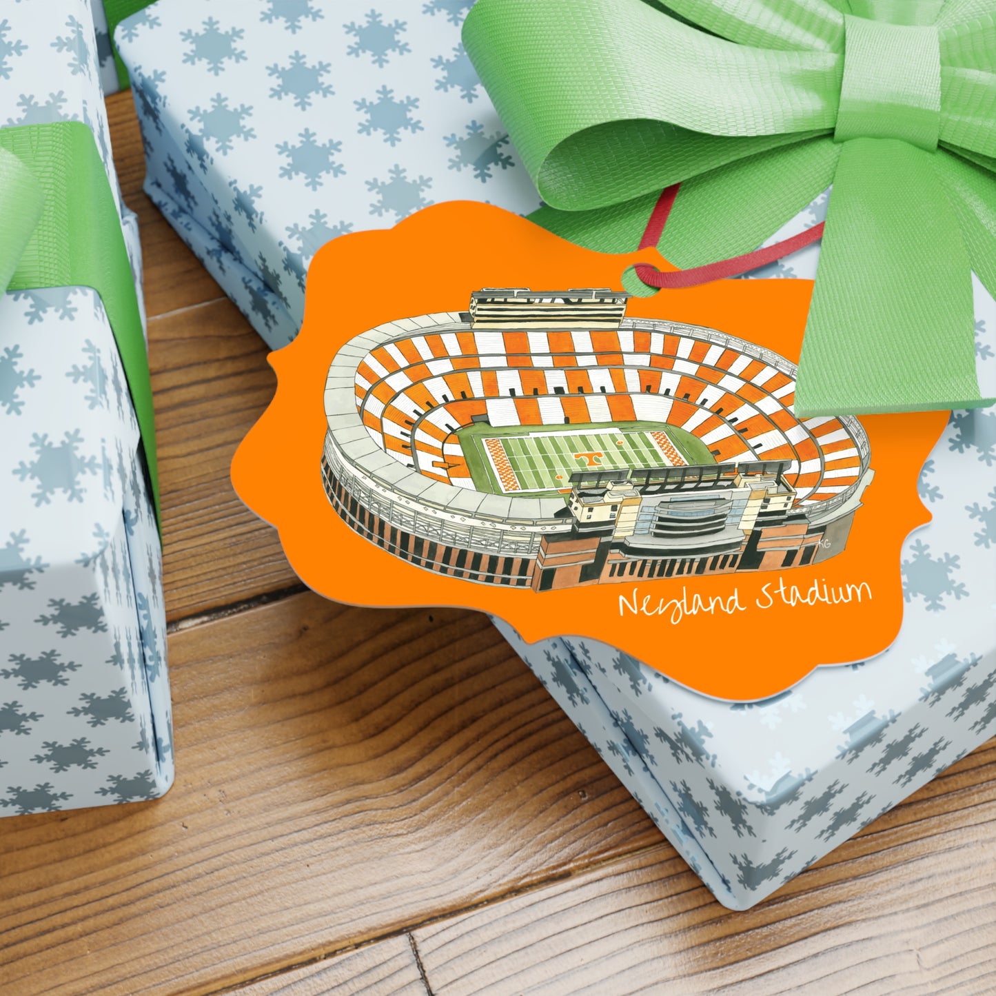 Watercolor Neyland Stadiym Aluminum Ornament