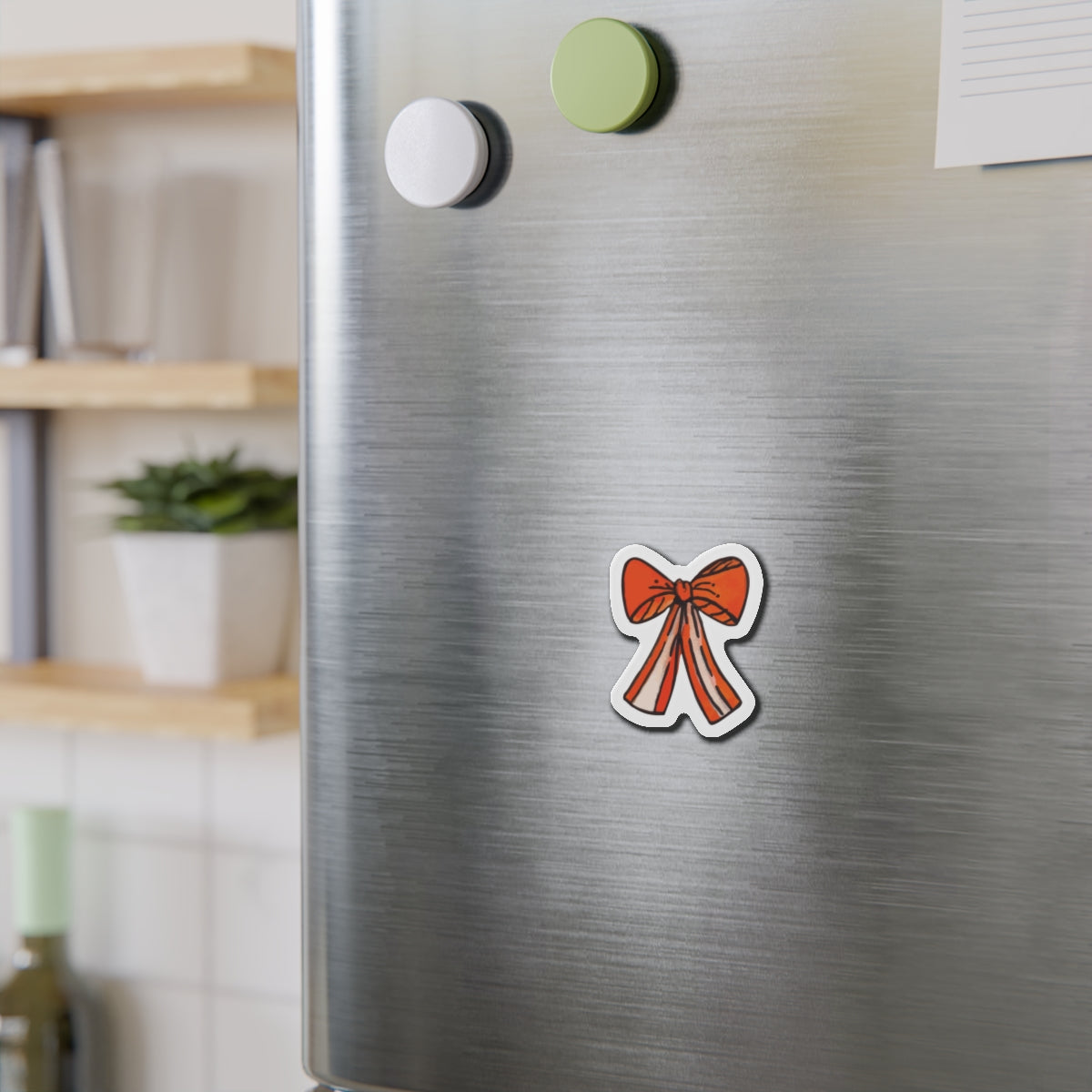 Cheerful Orange Watercolor Die-Cut Magnet