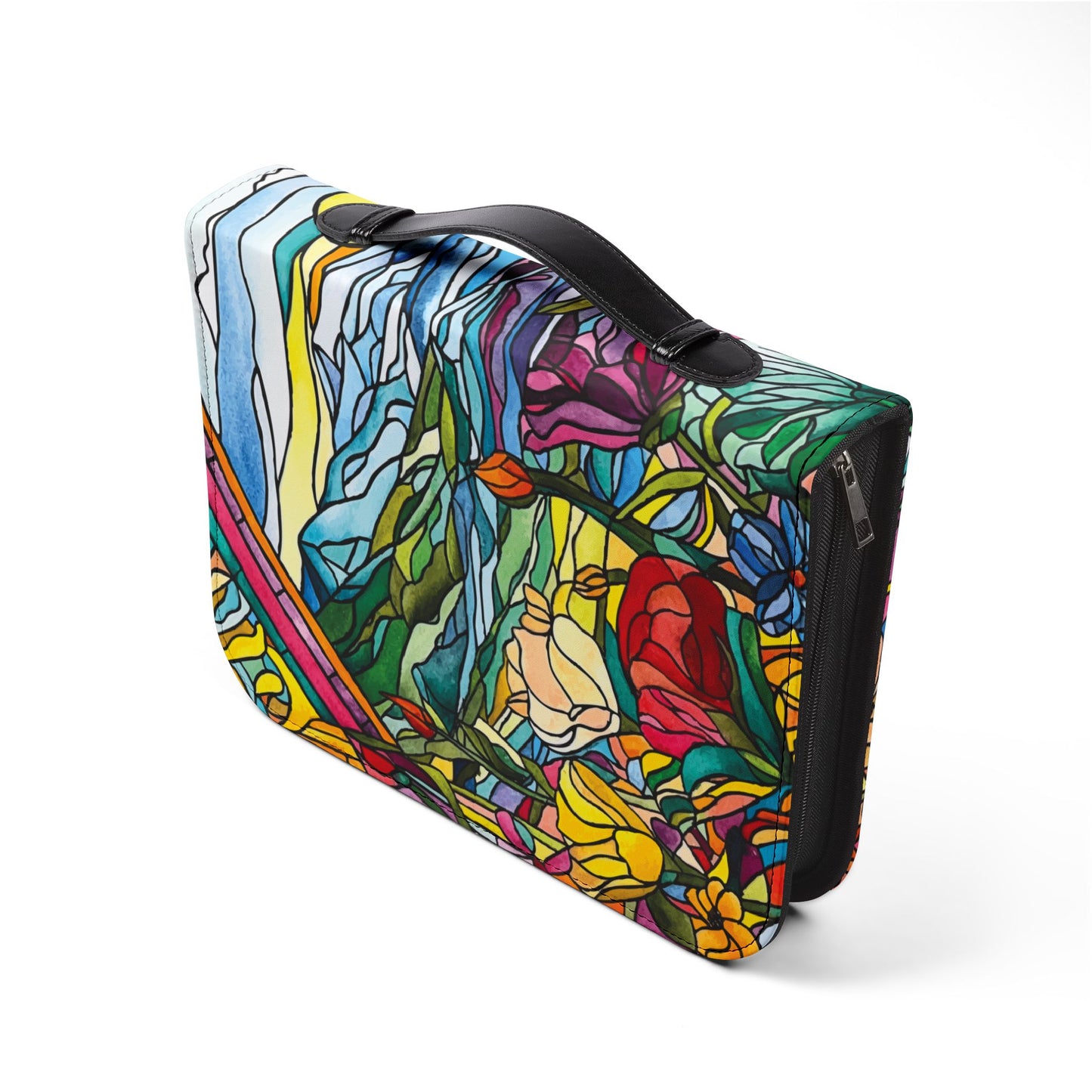 Watercolor Stained Glass Bible Cover