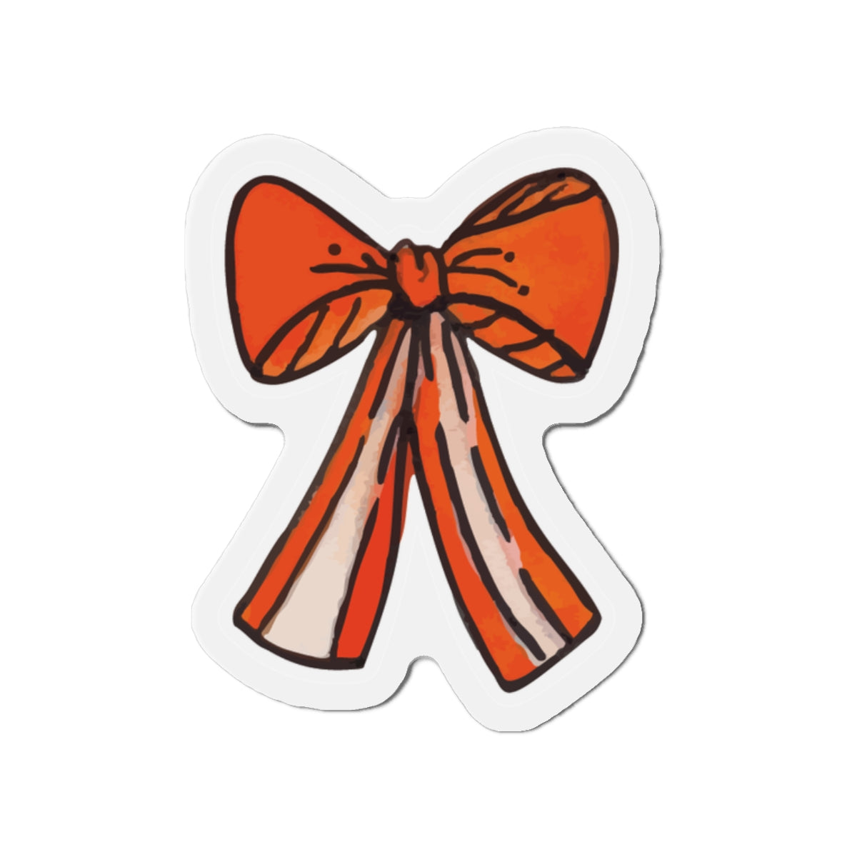 Cheerful Orange Watercolor Die-Cut Magnet