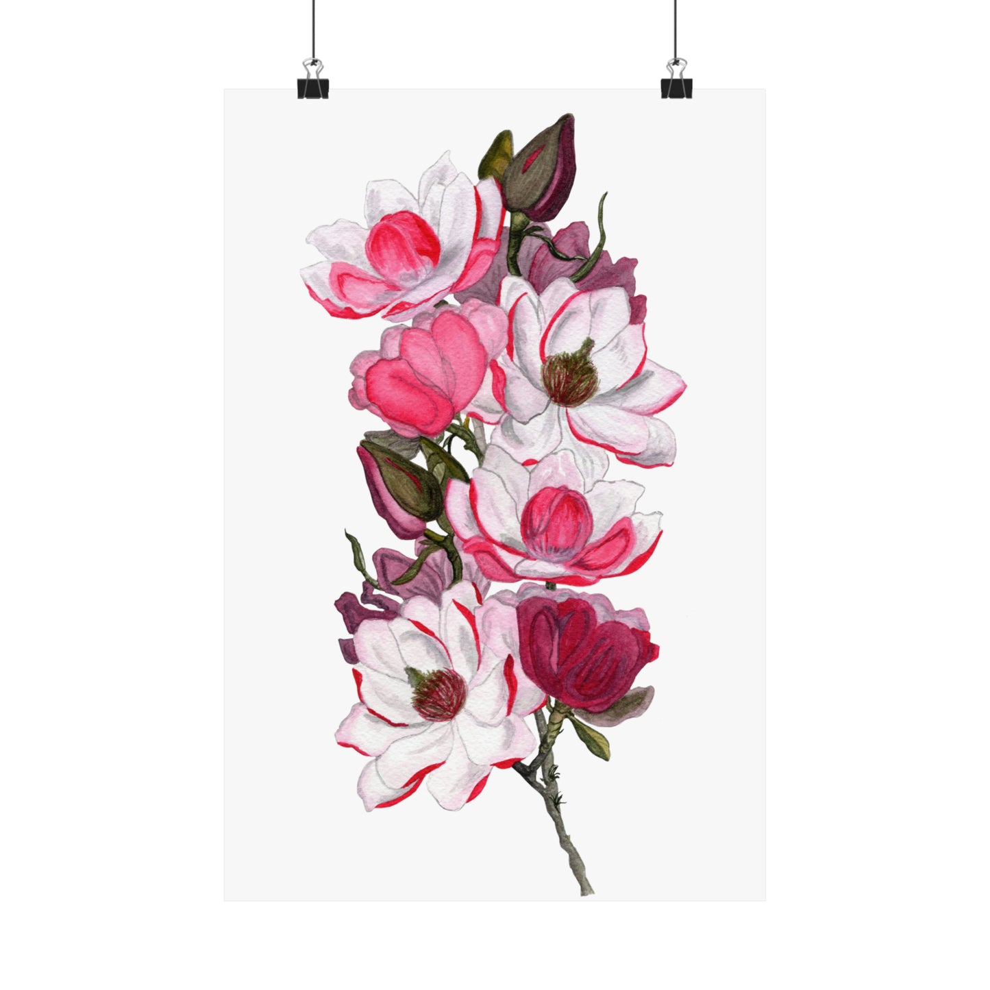 Pink Magnolias Matte Vertical Posters