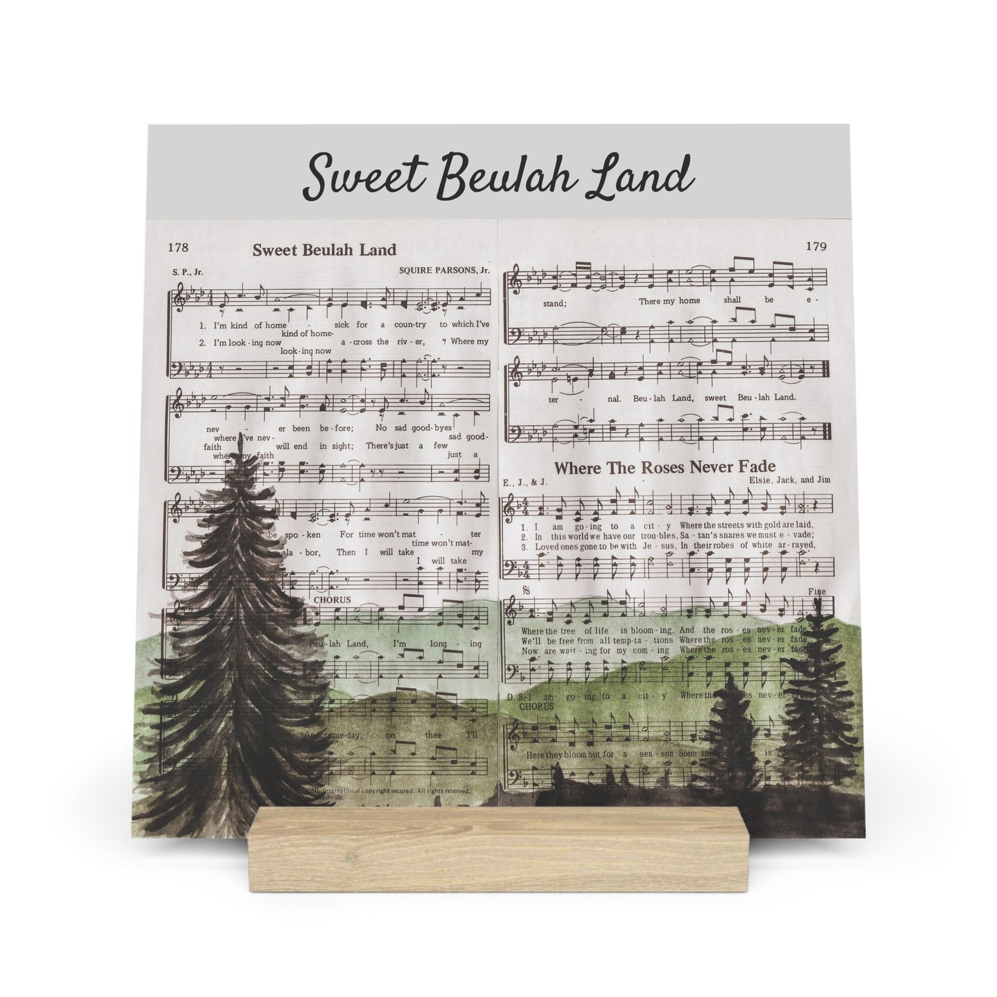 Beulah Land Gallery Board with Stand