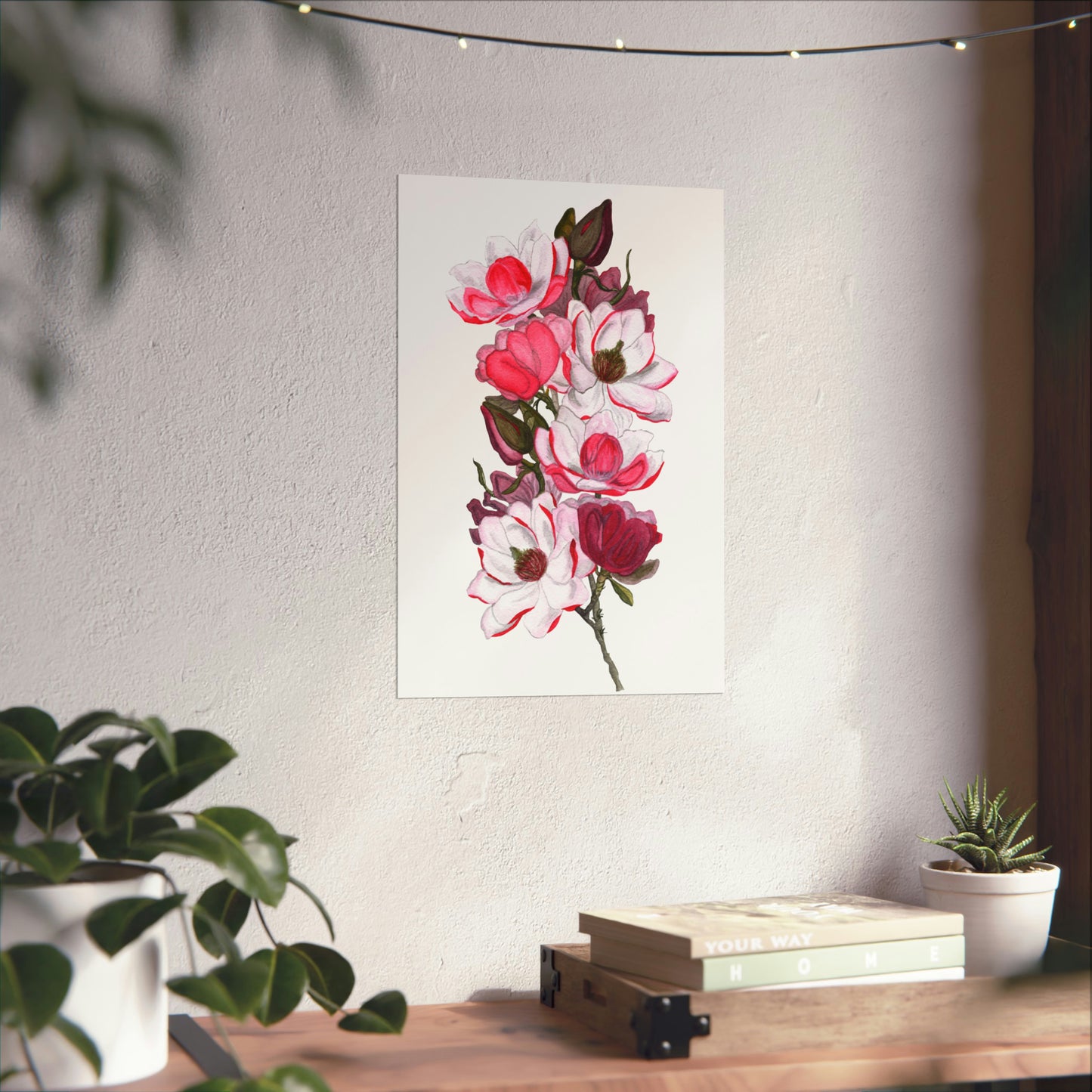 Pink Magnolias Matte Vertical Posters
