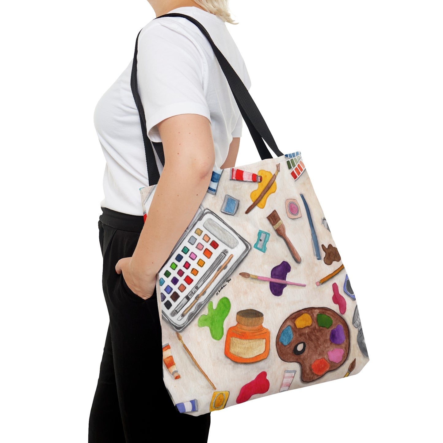 Watercolor Supplies Tote Bag
