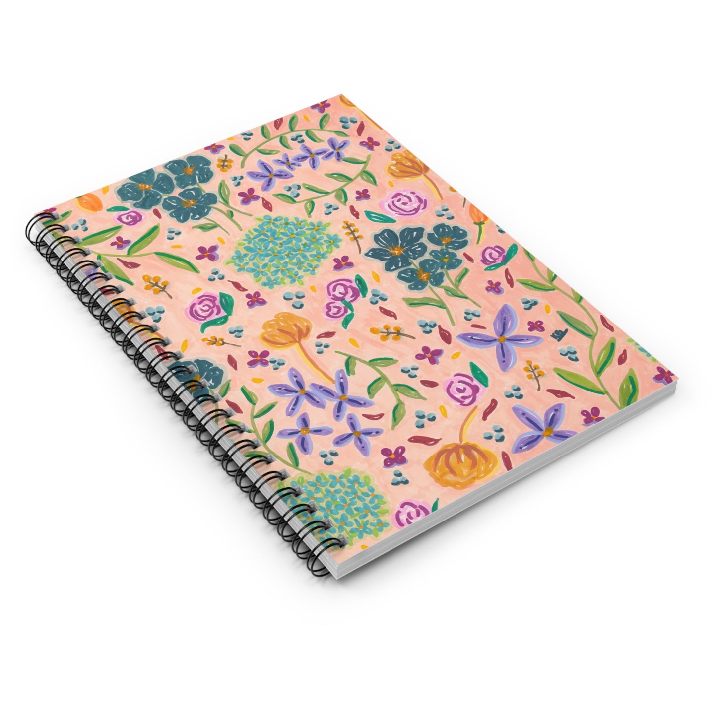 Multi-Floral Spiral Notebook