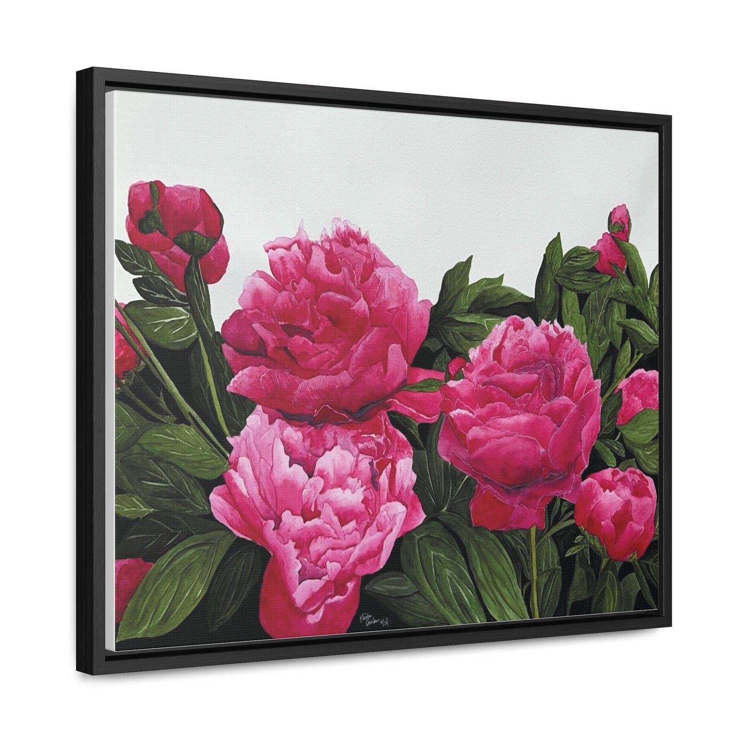 Peonies Gallery Canvas Wrap