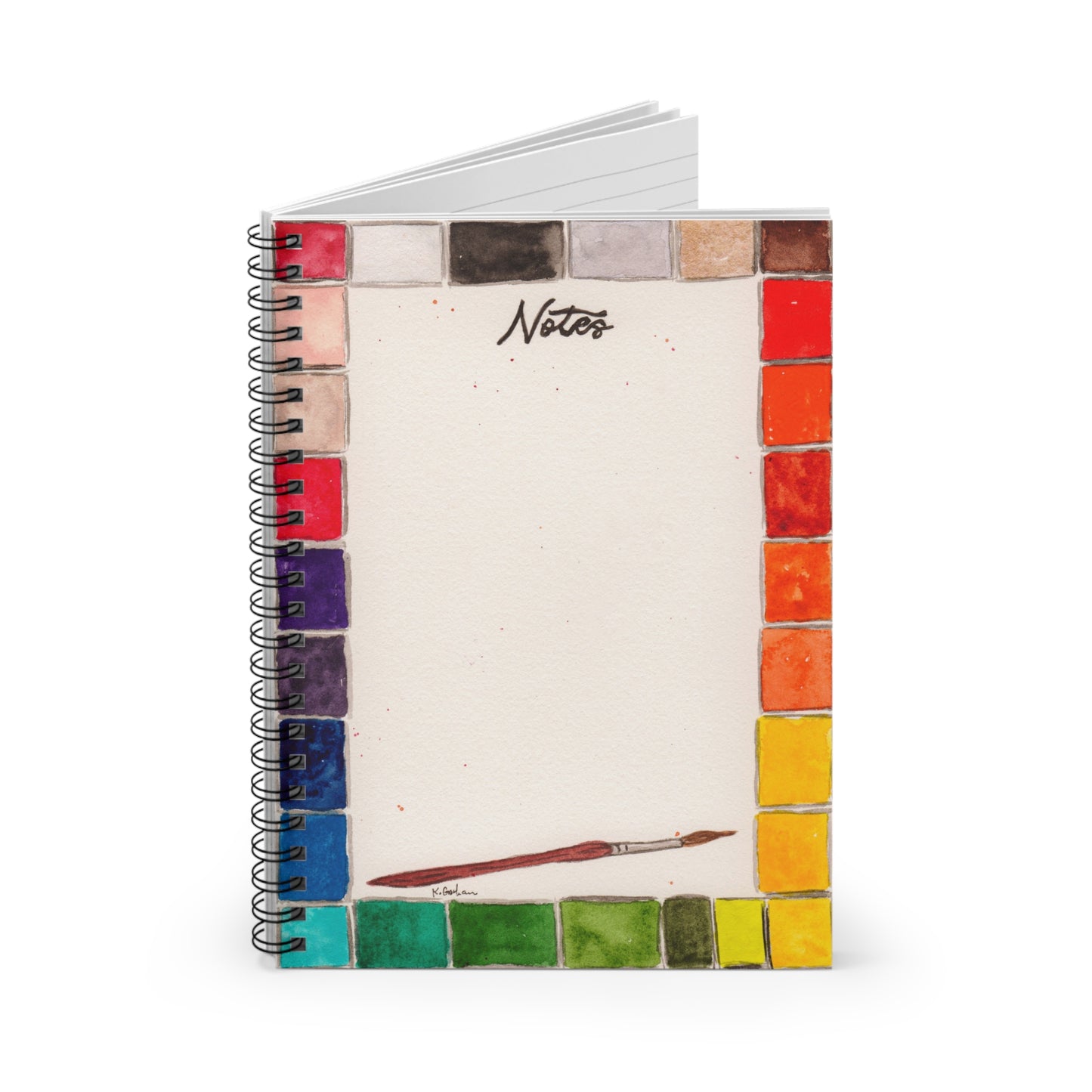 Watercolor Palette Spiral Notebook