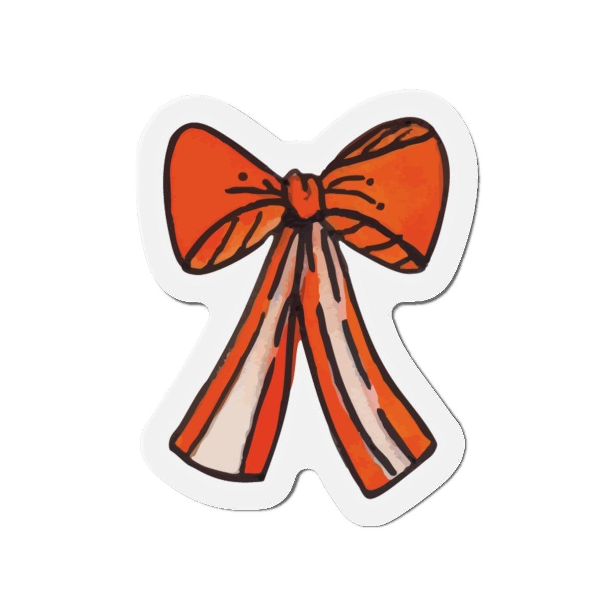 Cheerful Orange Watercolor Die-Cut Magnet