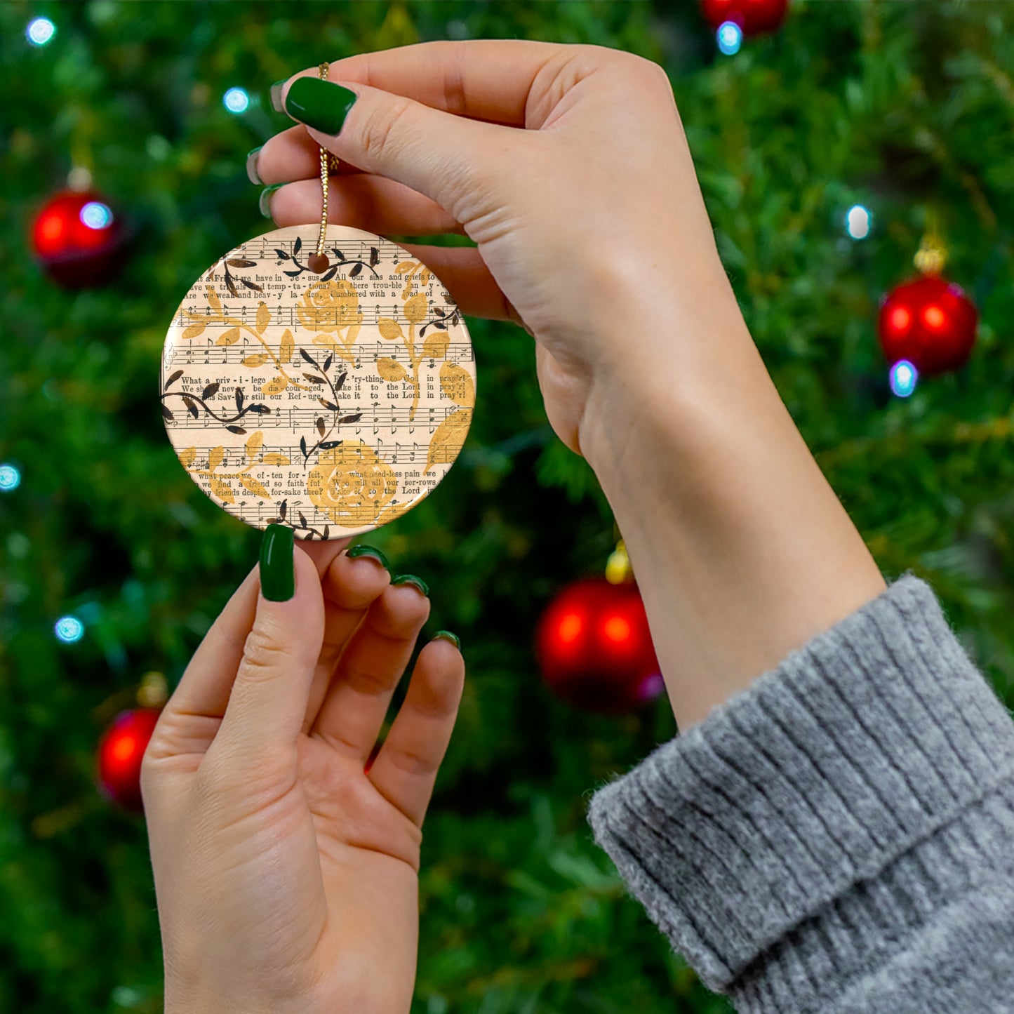 What A Friend Hymn Ceramic Ornament