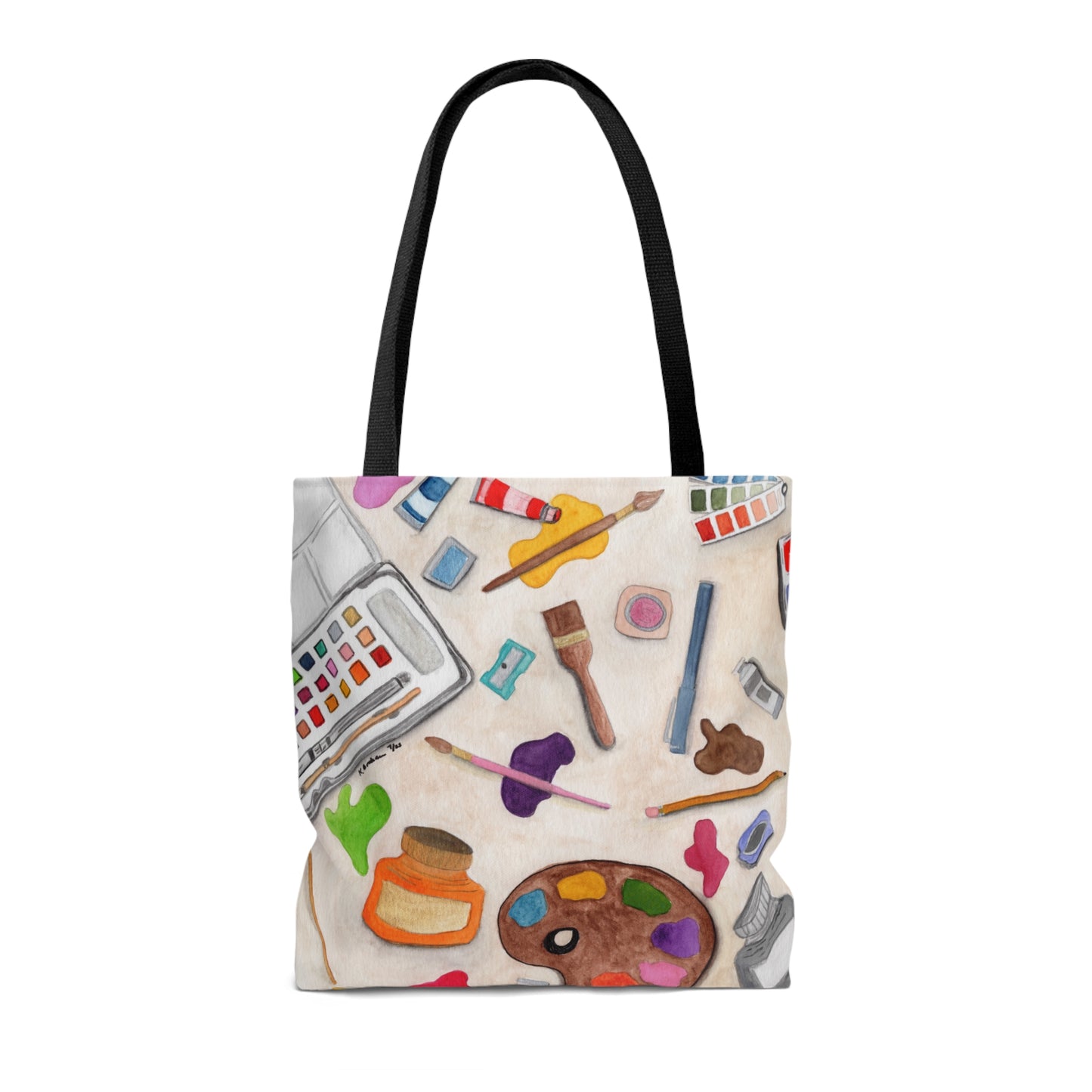 Watercolor Supplies Tote Bag