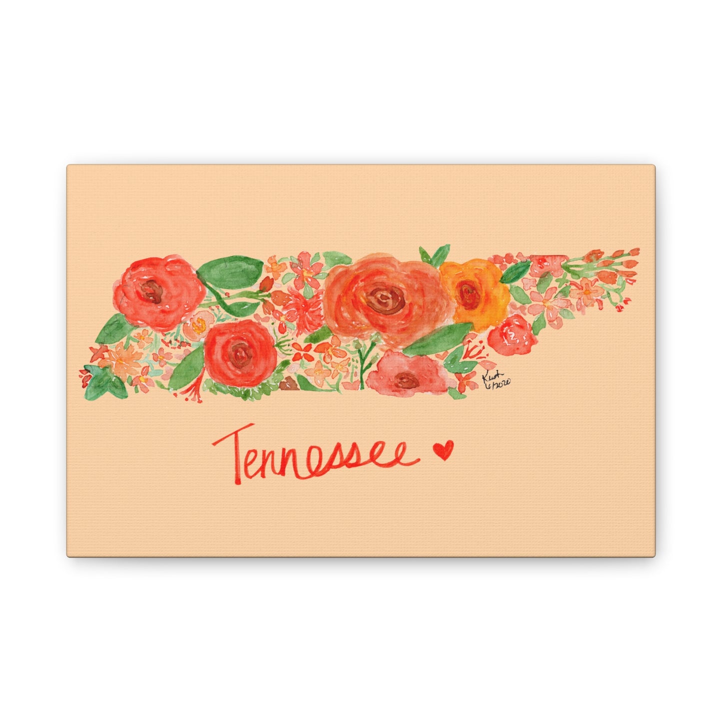 Floral Tennessee Canvas