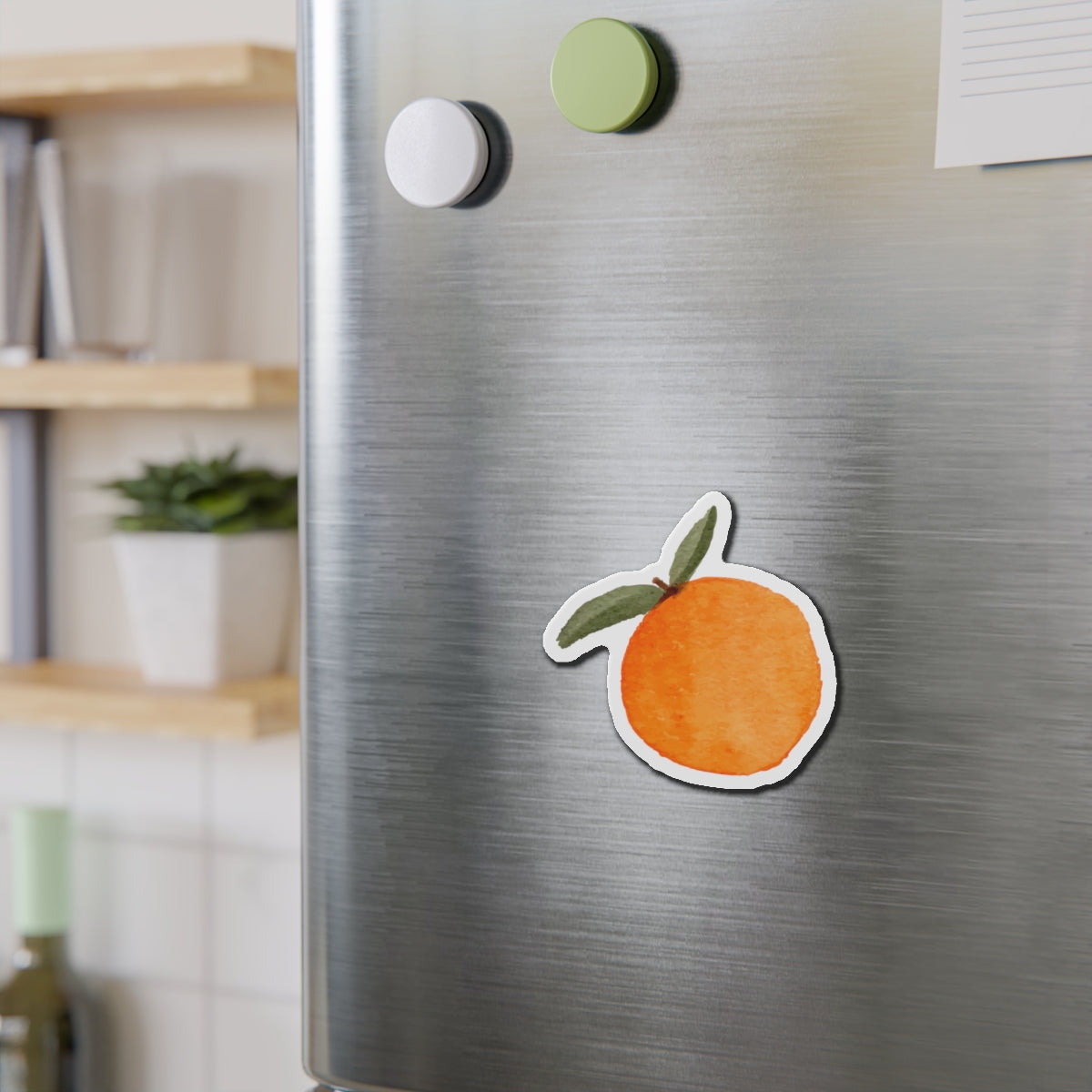 Watercolor Orange Die-Cut Magnet