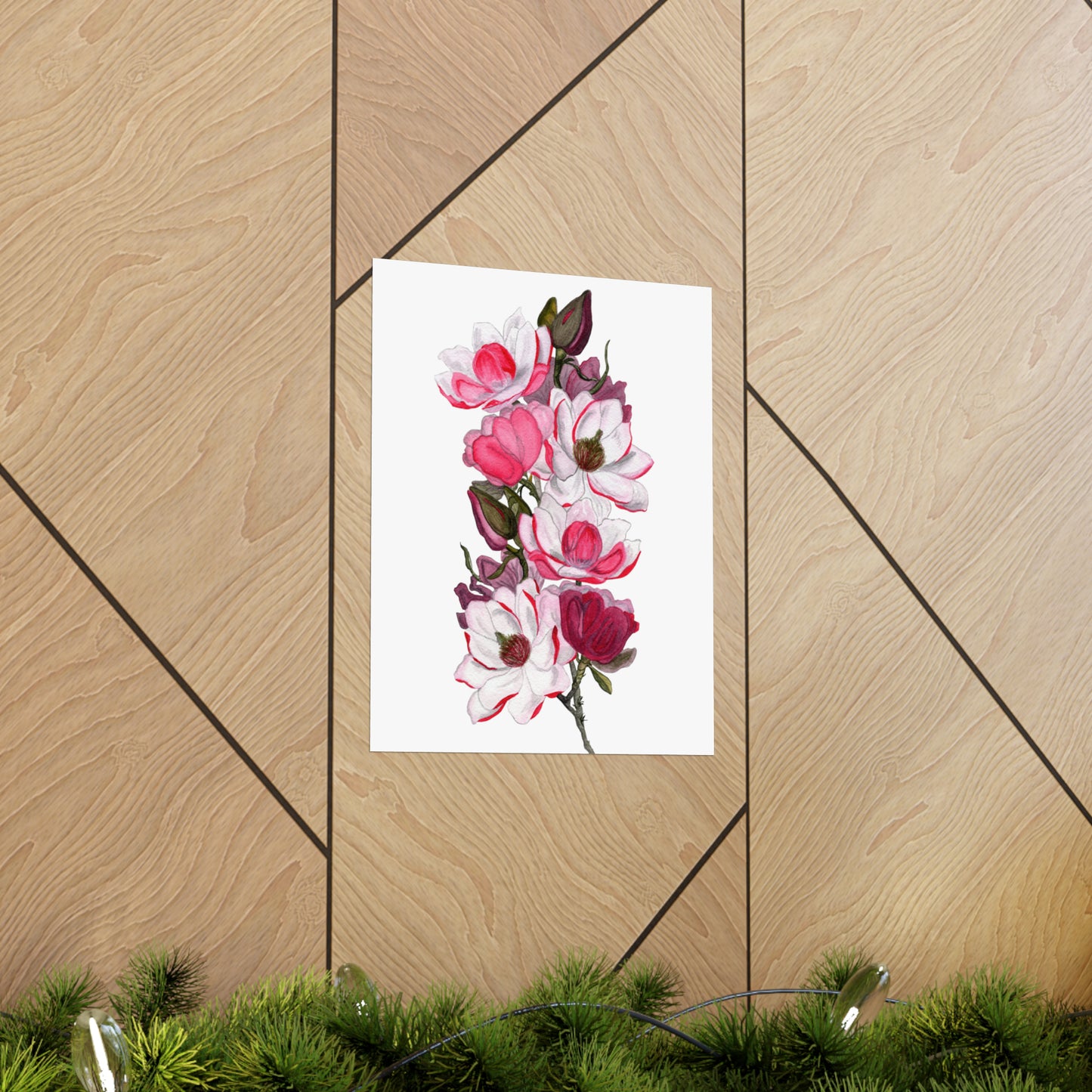 Pink Magnolias Matte Vertical Posters