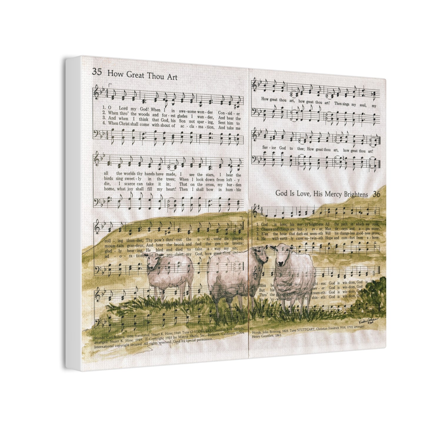 How Great Thou Art Hymn Canvas