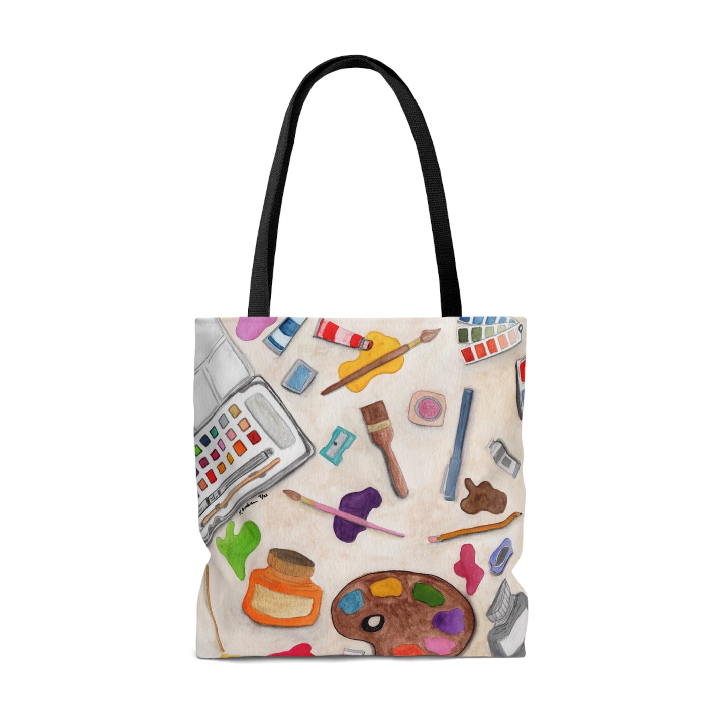 Watercolor Supplies Tote Bag