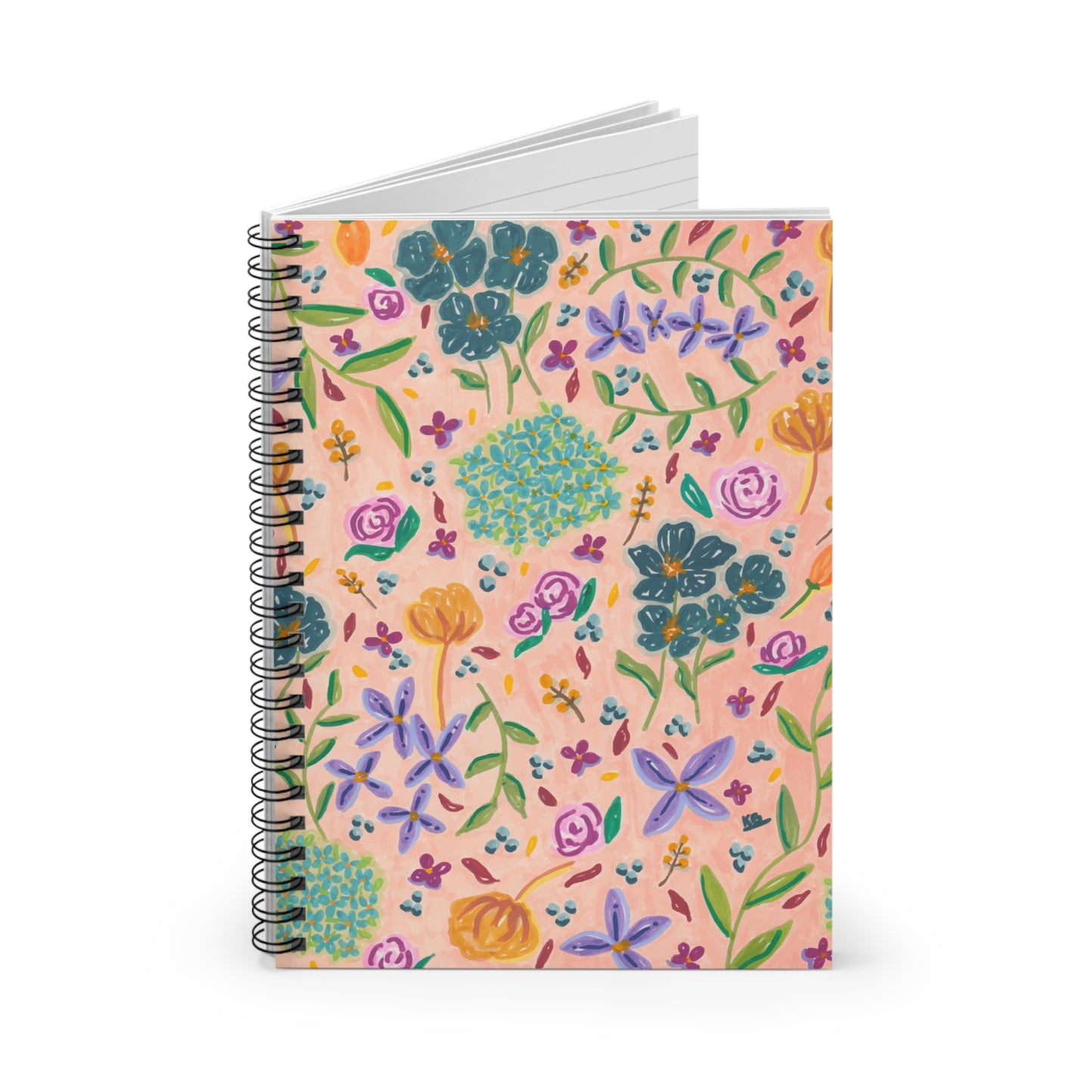 Multi-Floral Spiral Notebook