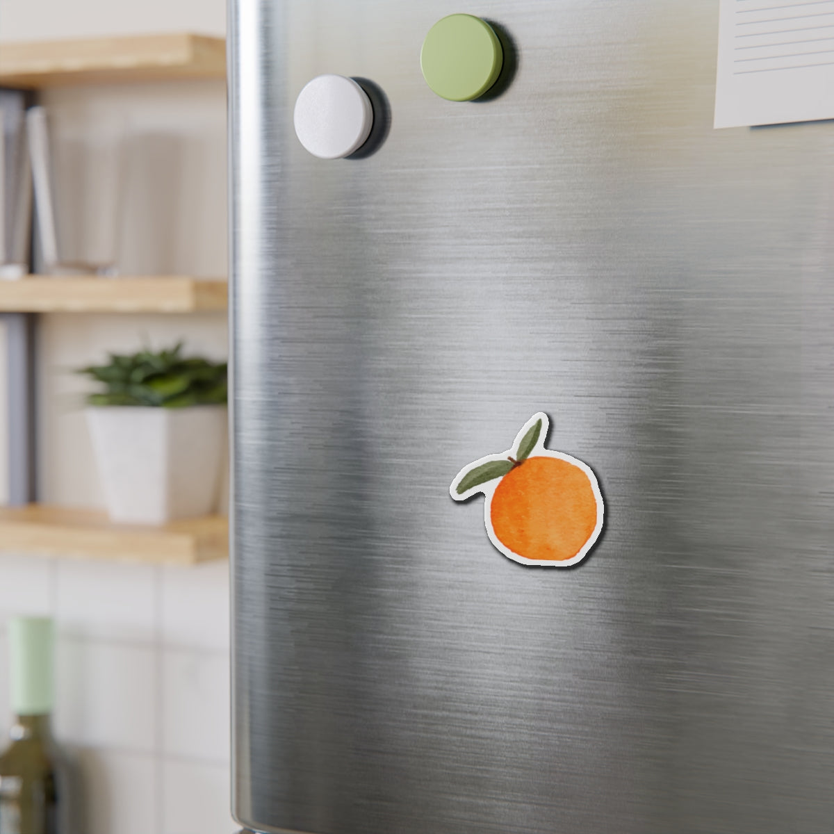 Watercolor Orange Die-Cut Magnet