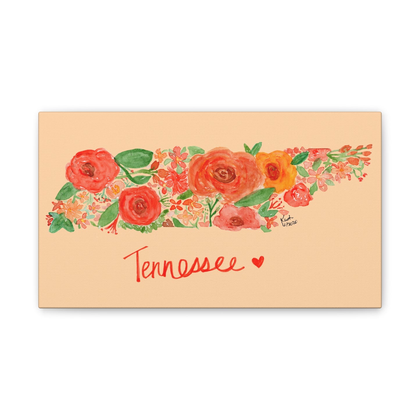 Floral Tennessee Canvas