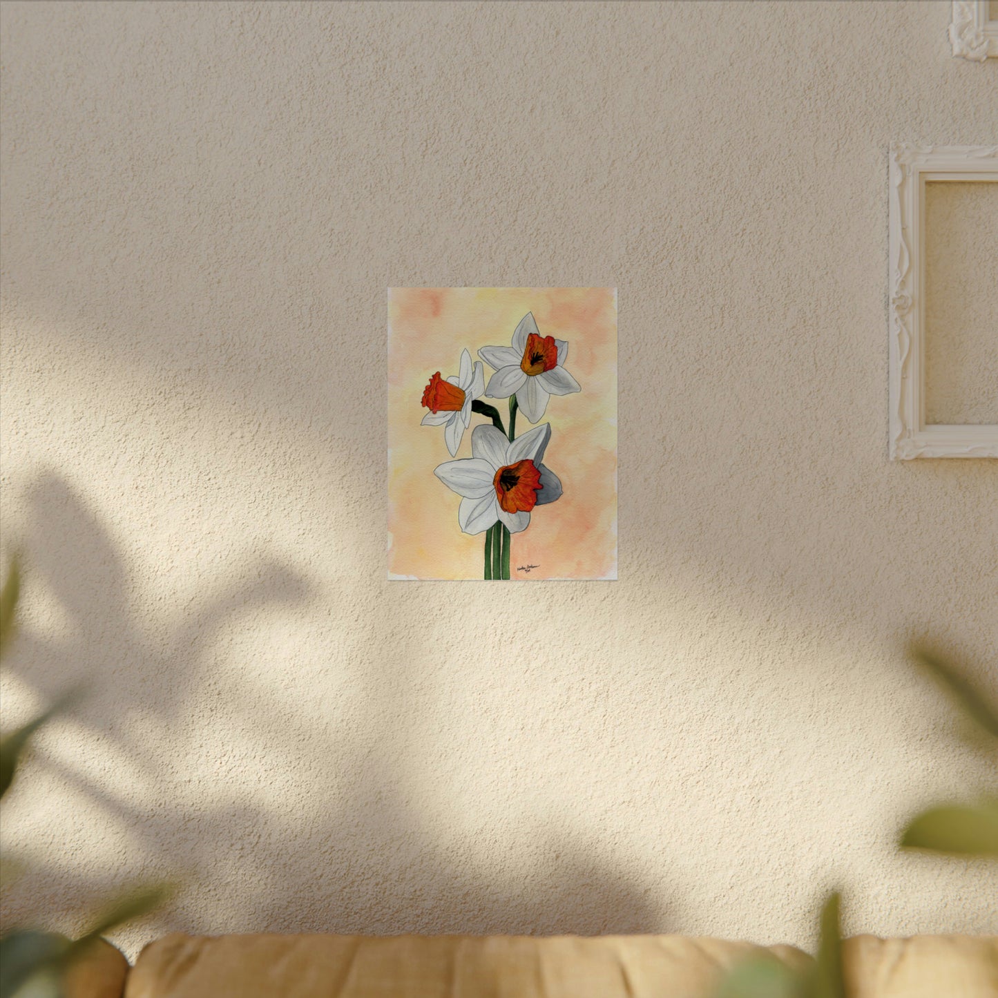 Watercolor DaffodilsTextured Watercolor Posters