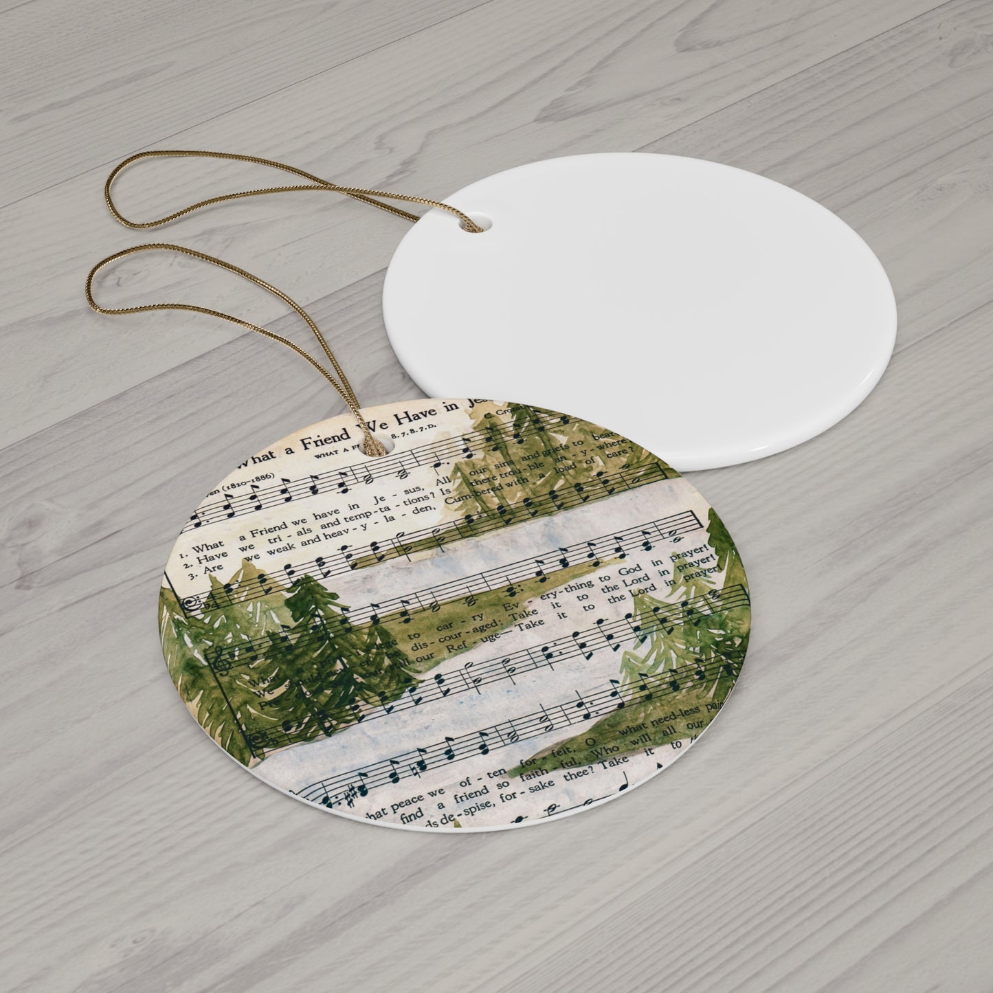 What A Friend Hymn-Stream Ceramic Ornament