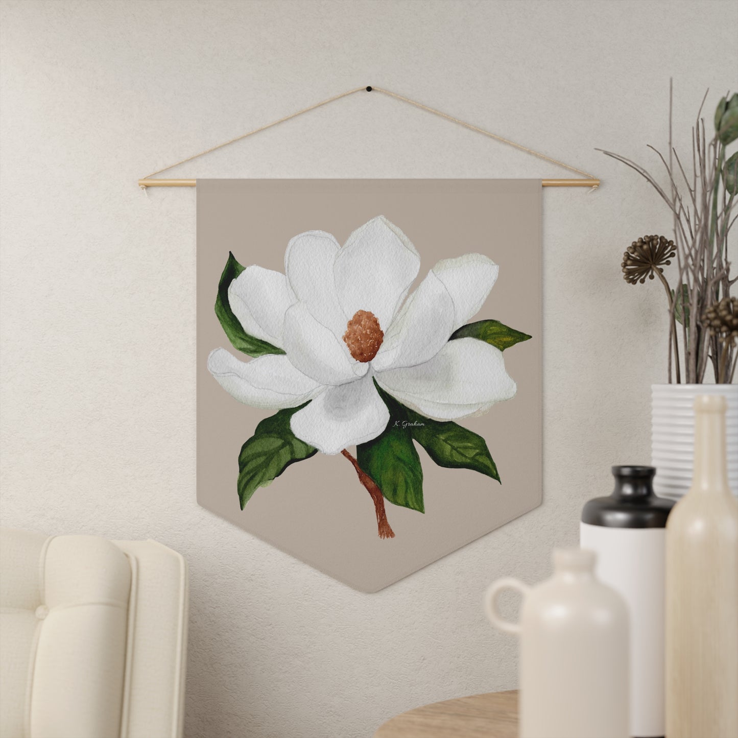 White Magnolia Pennant