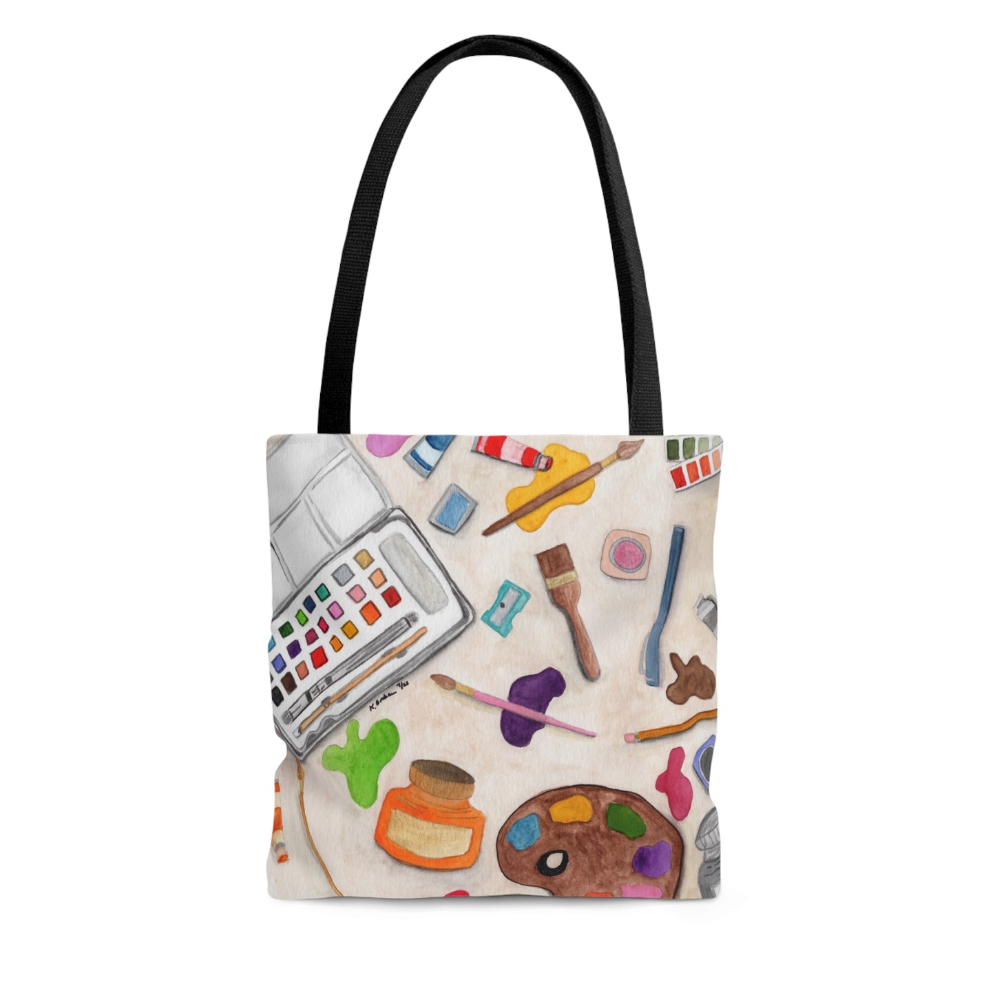 Watercolor Supplies Tote Bag