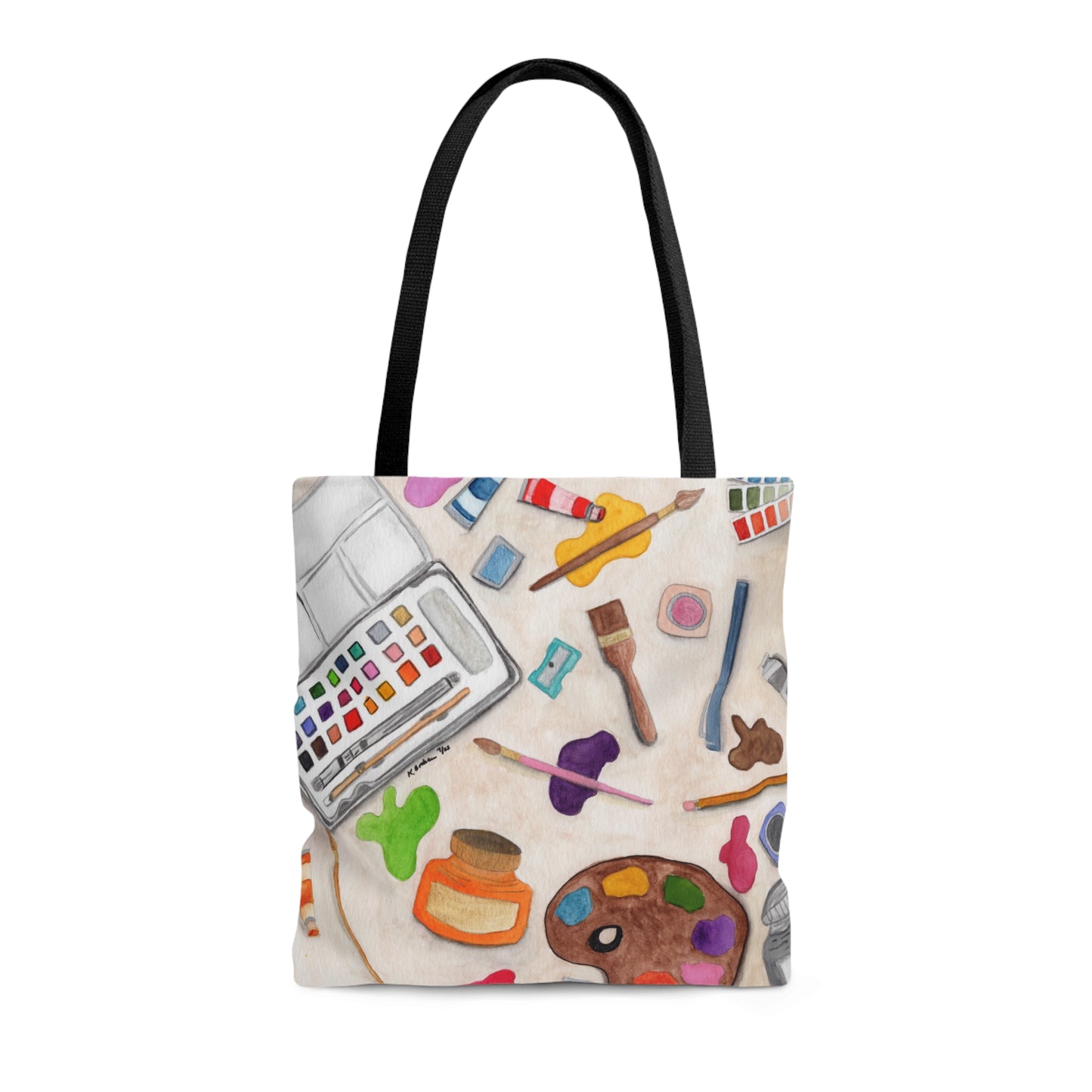 Watercolor Supplies Tote Bag