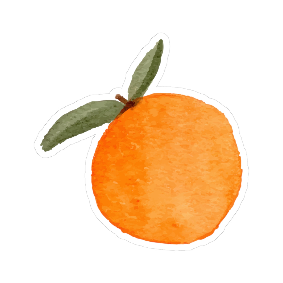 Watercolor Orange Kiss-Cut Stickers