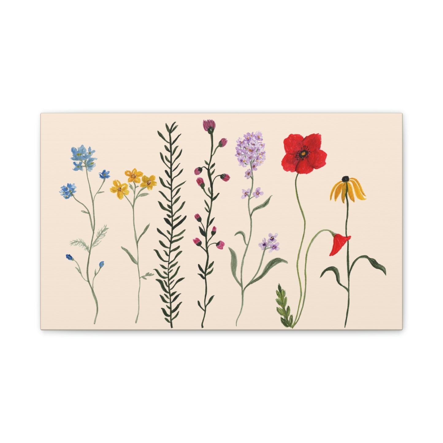 Wildflowers Canvas Stretched, 0.75"